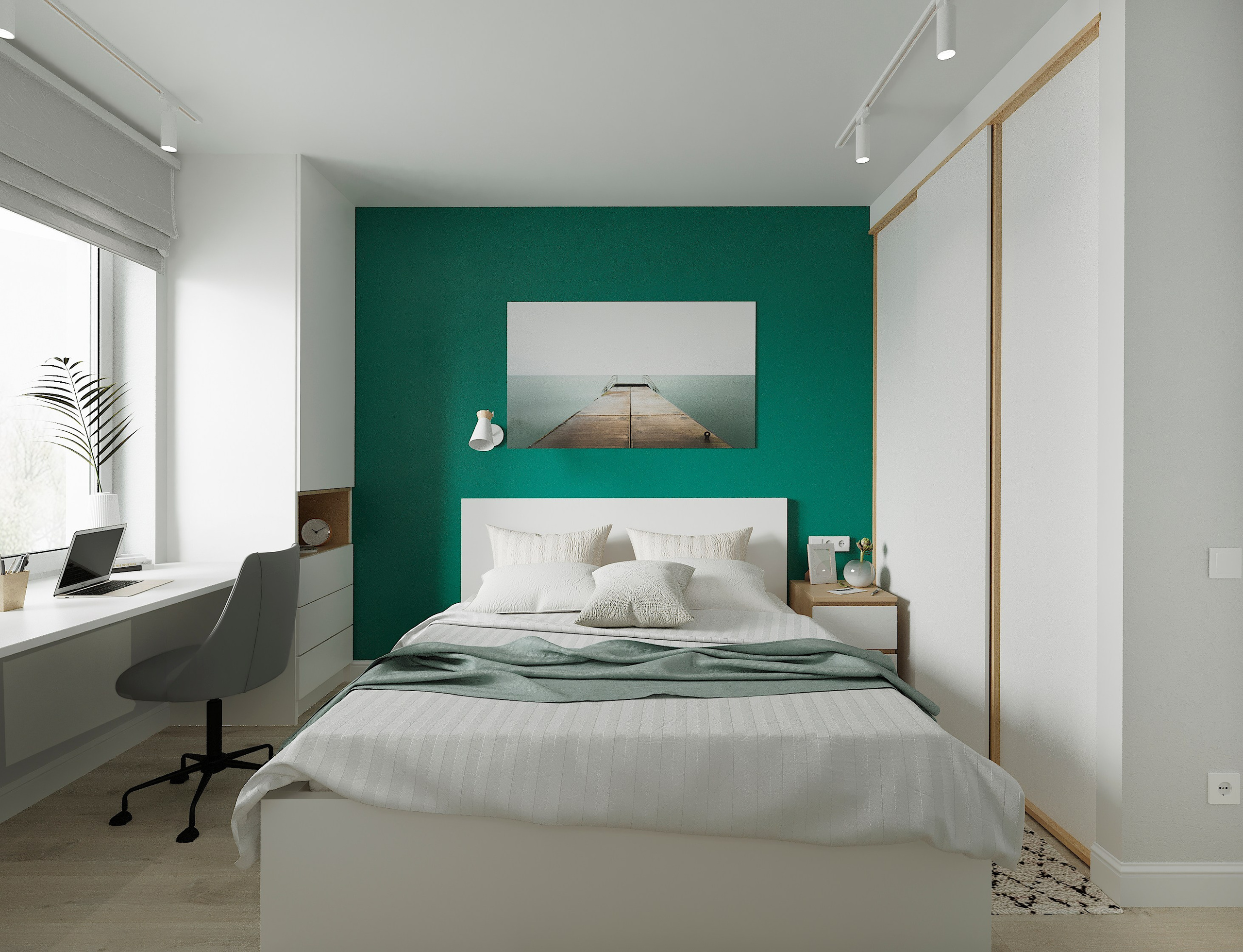 Интерьер в современном стиле с яркими акцентами г. Москва. Lina architector | Дизайн интерьера