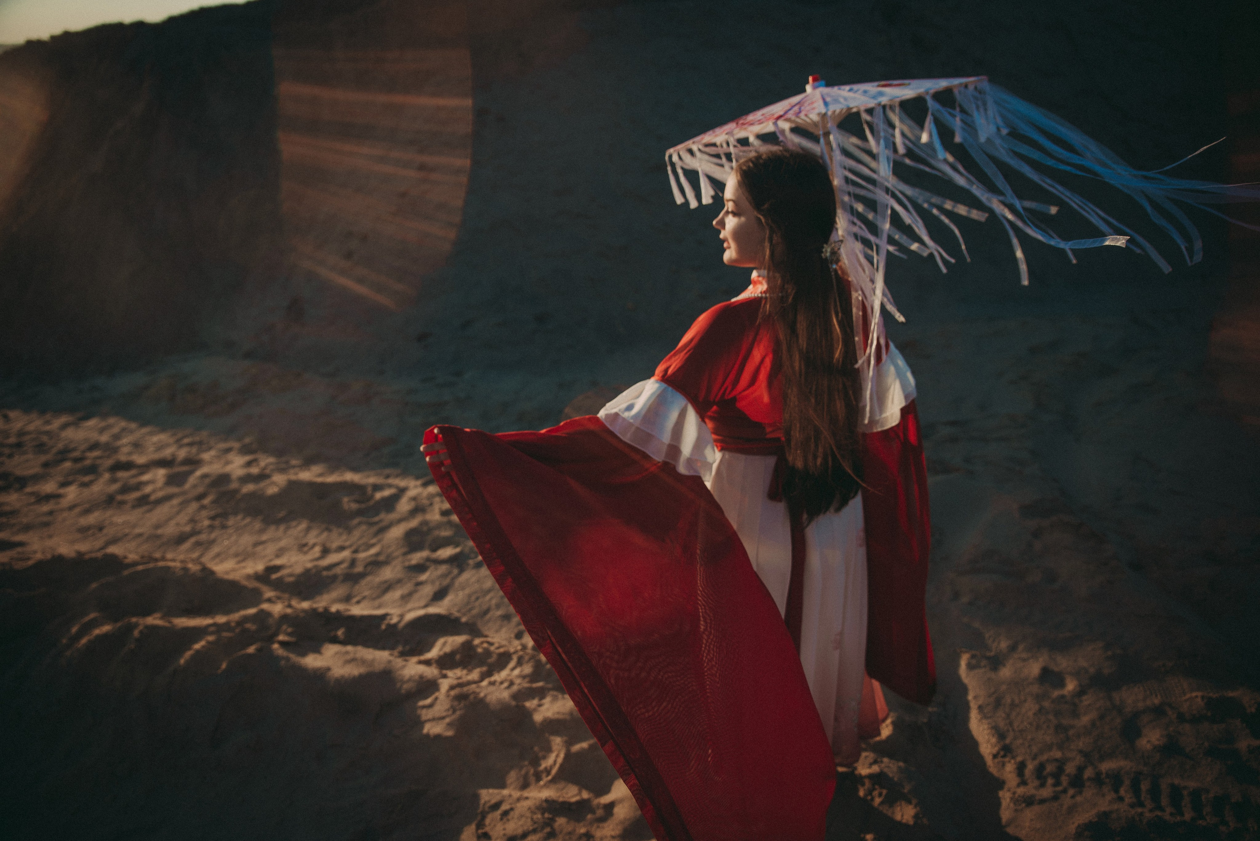 ханьфу и зонт