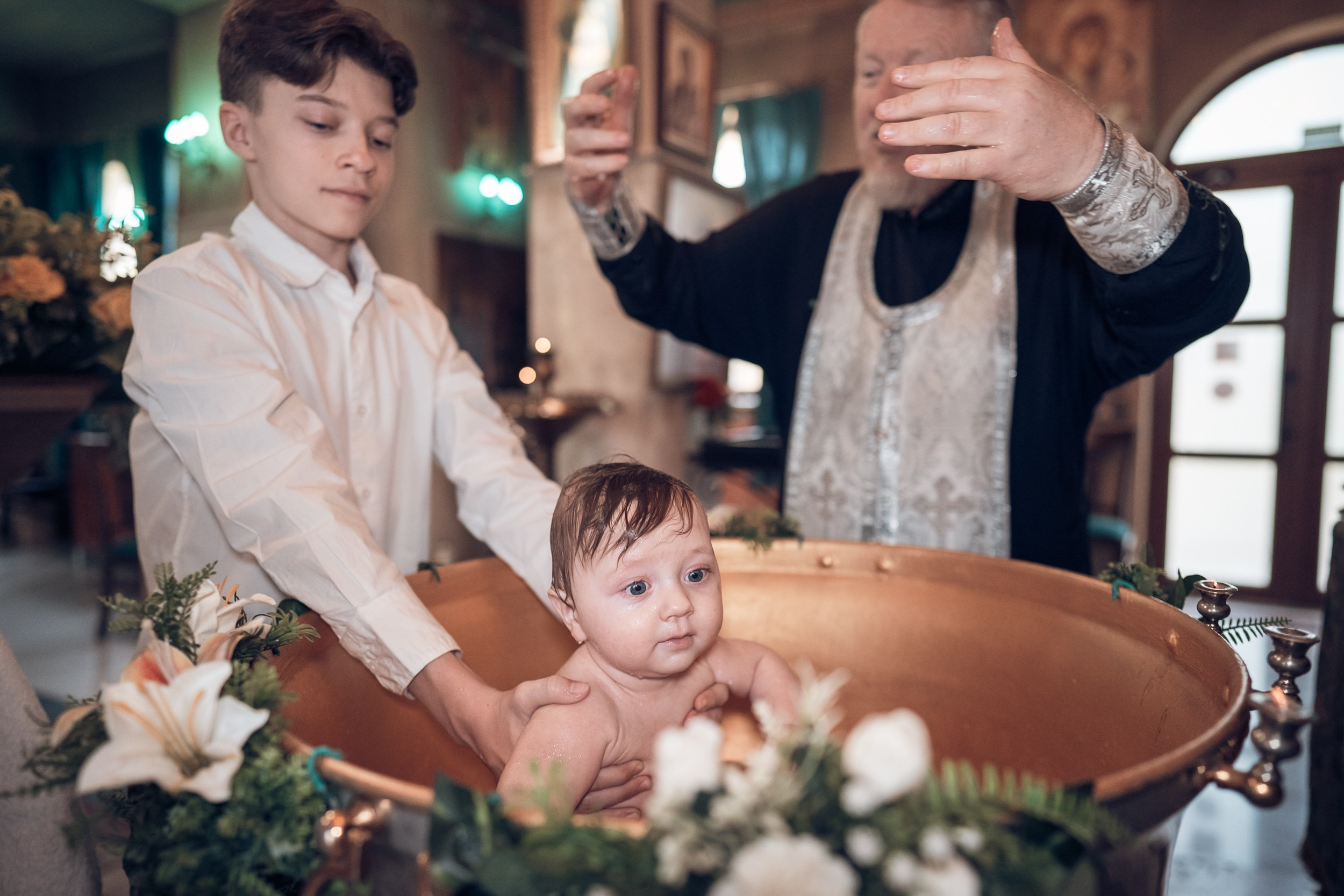 Крещение в храме Прп.Сергия Радонежского с. Орлиное. Церковный фотограф Севастополь