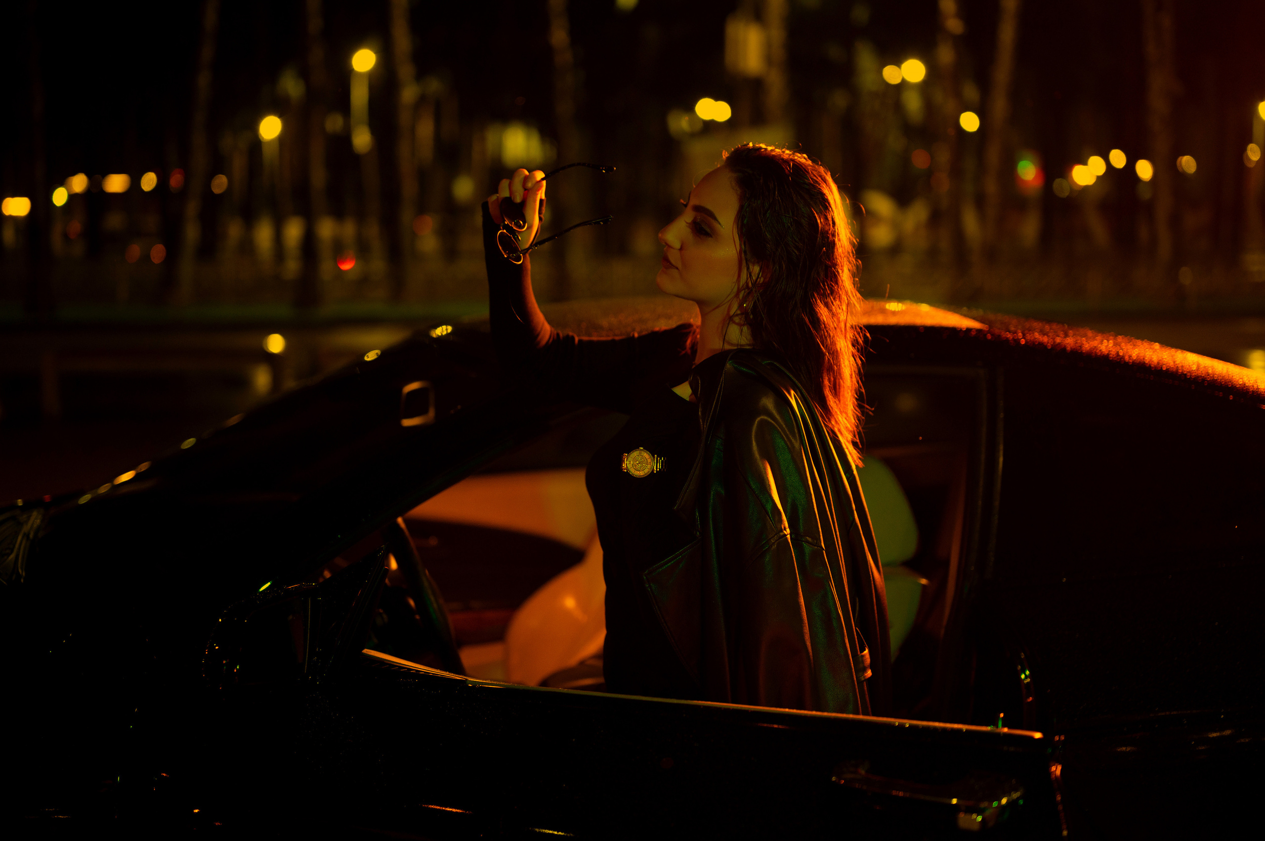 Ночная фотосессия под дождем. Свадебный и семейный фотограф в Сочи Никита Пищов