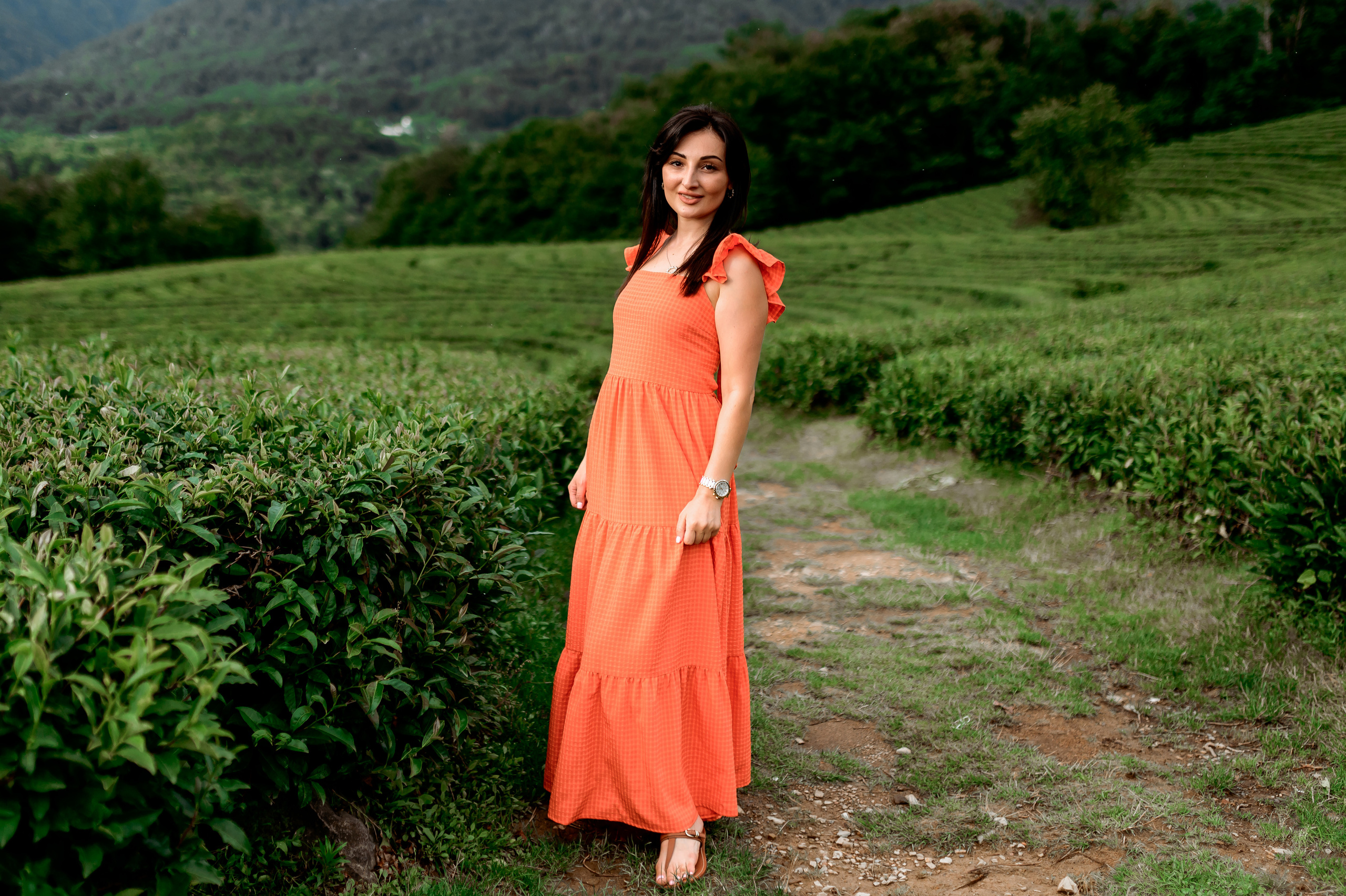 Женская фотосессия на Чайных плантациях. Свадебный и семейный фотограф в Сочи Никита Пищов