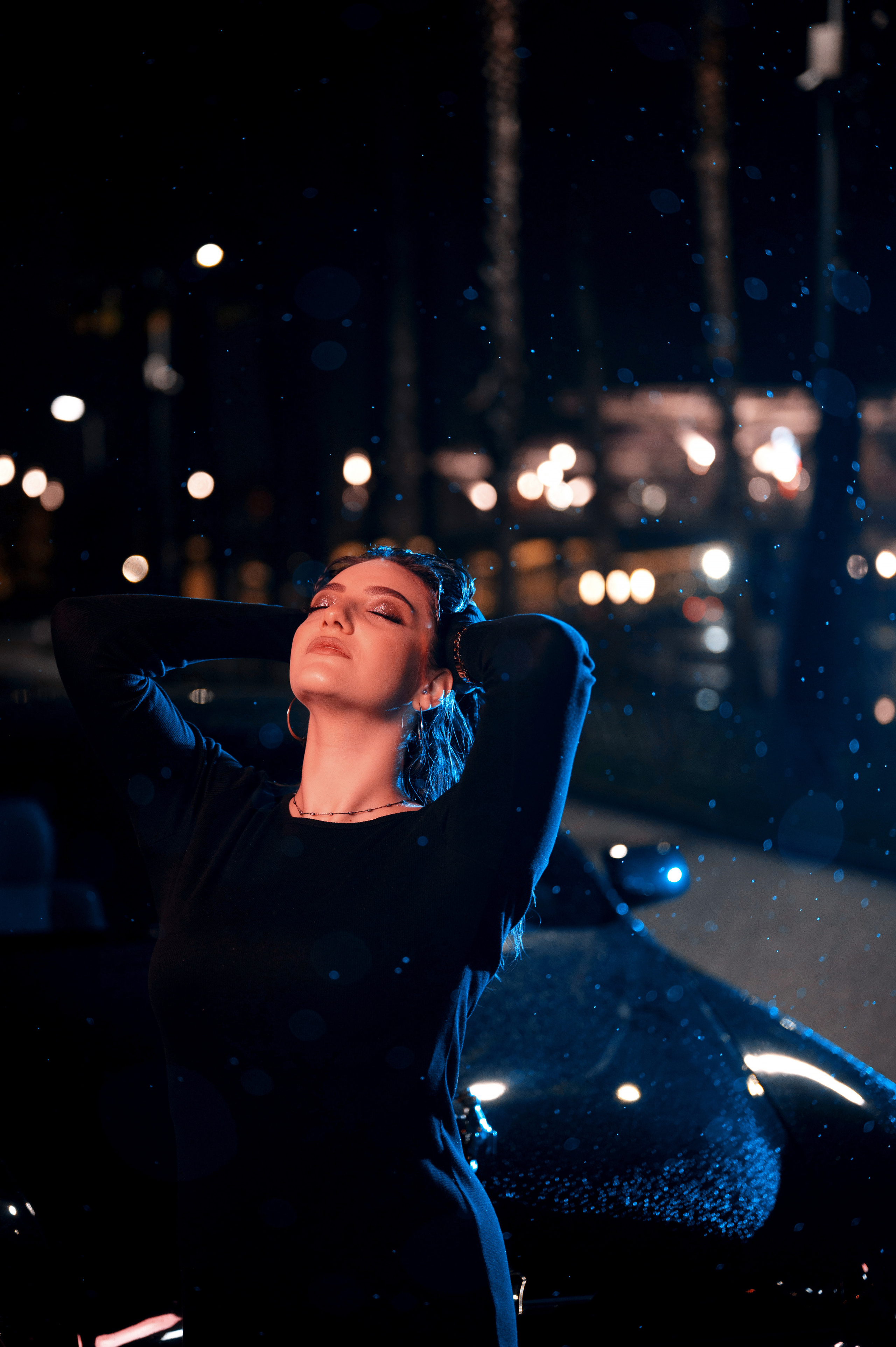 Ночная фотосессия под дождем. Свадебный и семейный фотограф в Сочи Никита Пищов