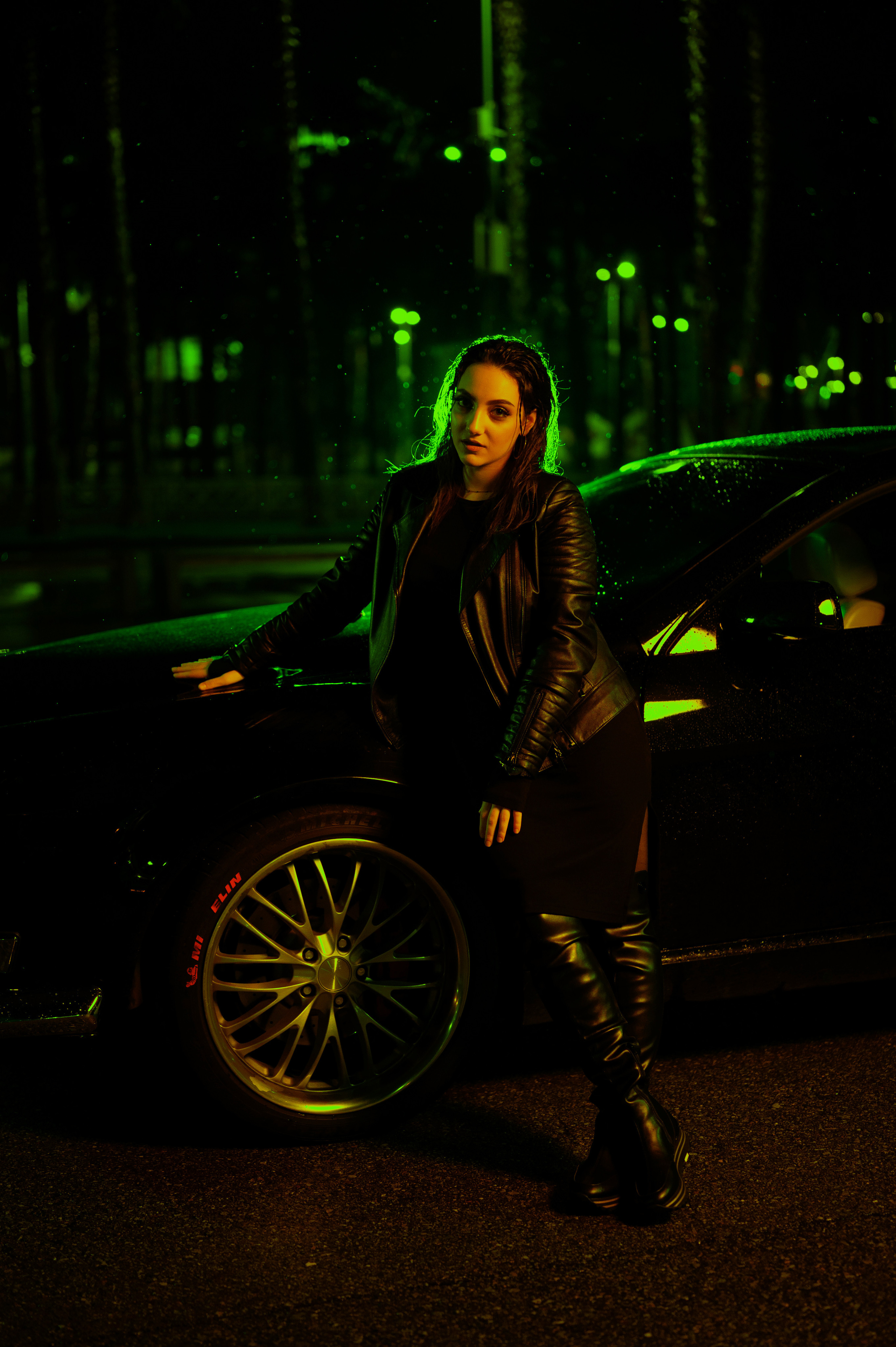 Ночная фотосессия под дождем. Свадебный и семейный фотограф в Сочи Никита Пищов