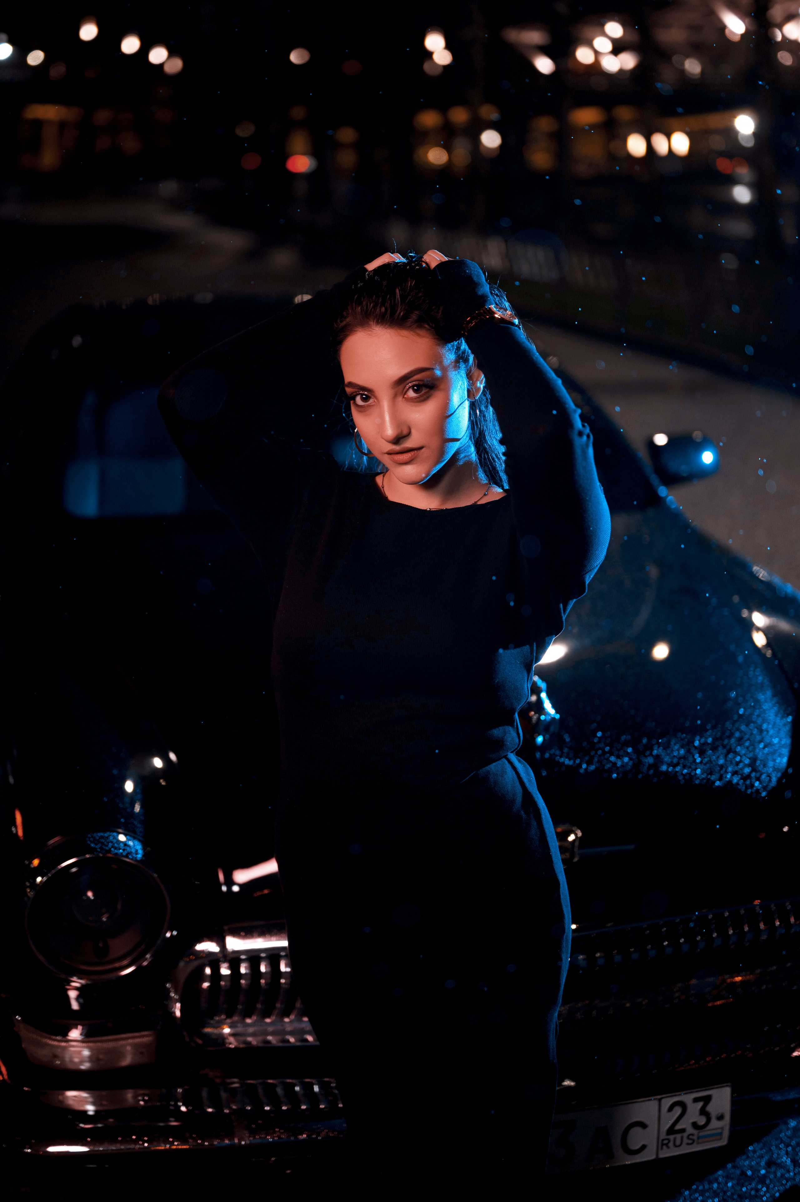 Ночная фотосессия под дождем. Свадебный и семейный фотограф в Сочи Никита Пищов