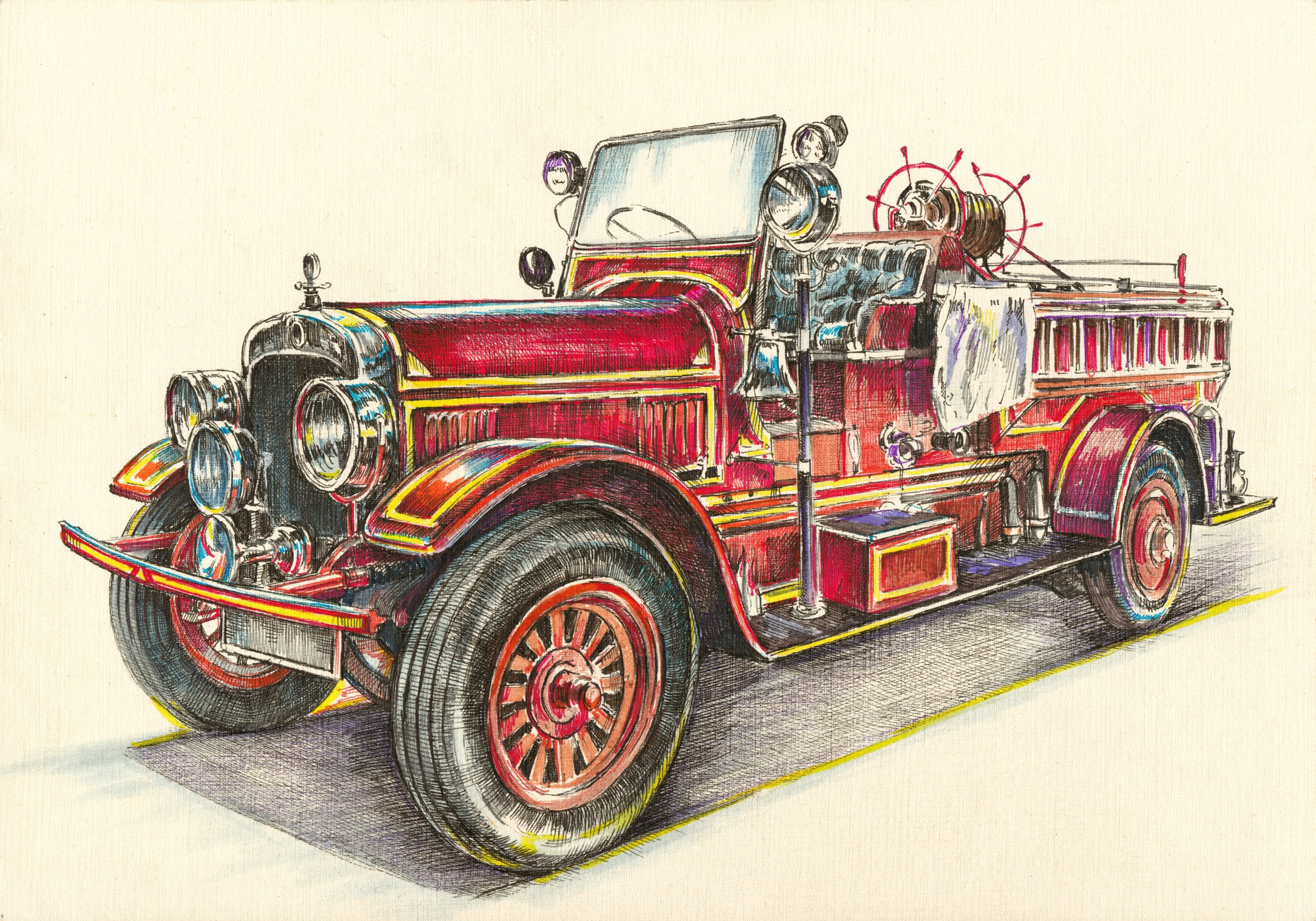 Пожарная охрана. Художник Александр Петрунин