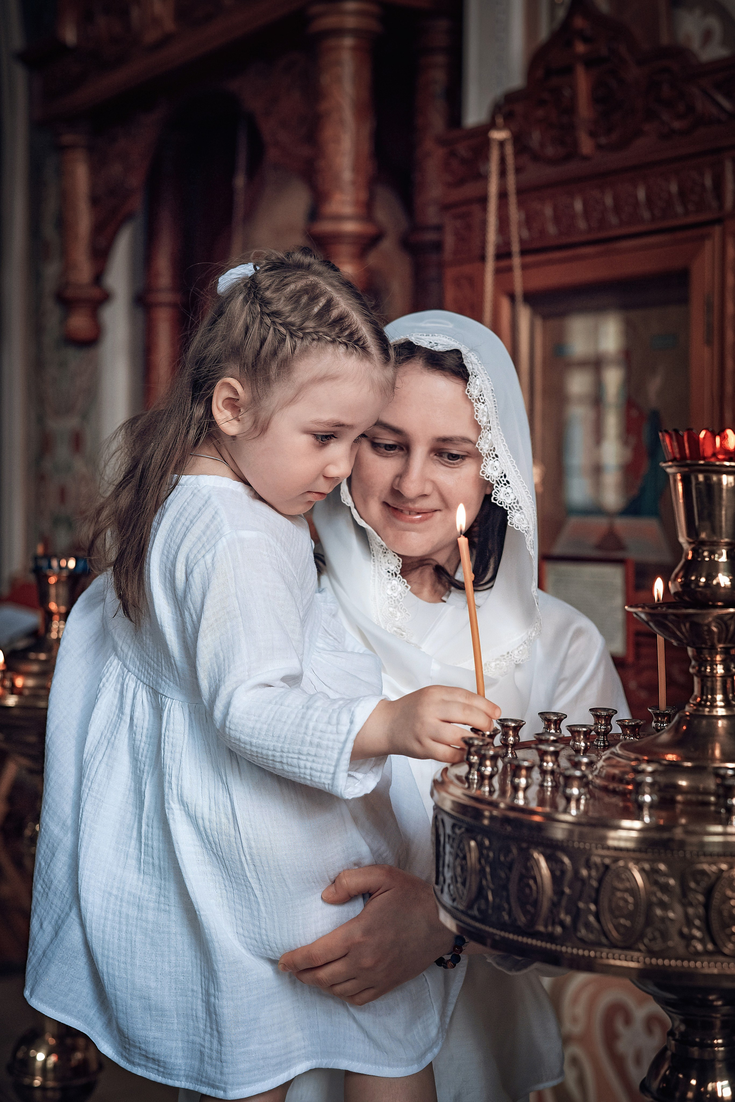 Крещение Авроры в храме Иоанна Предтечи. Фотографы крещения/венчания  Красноярск Татьяна и Вячеслав Переваловы