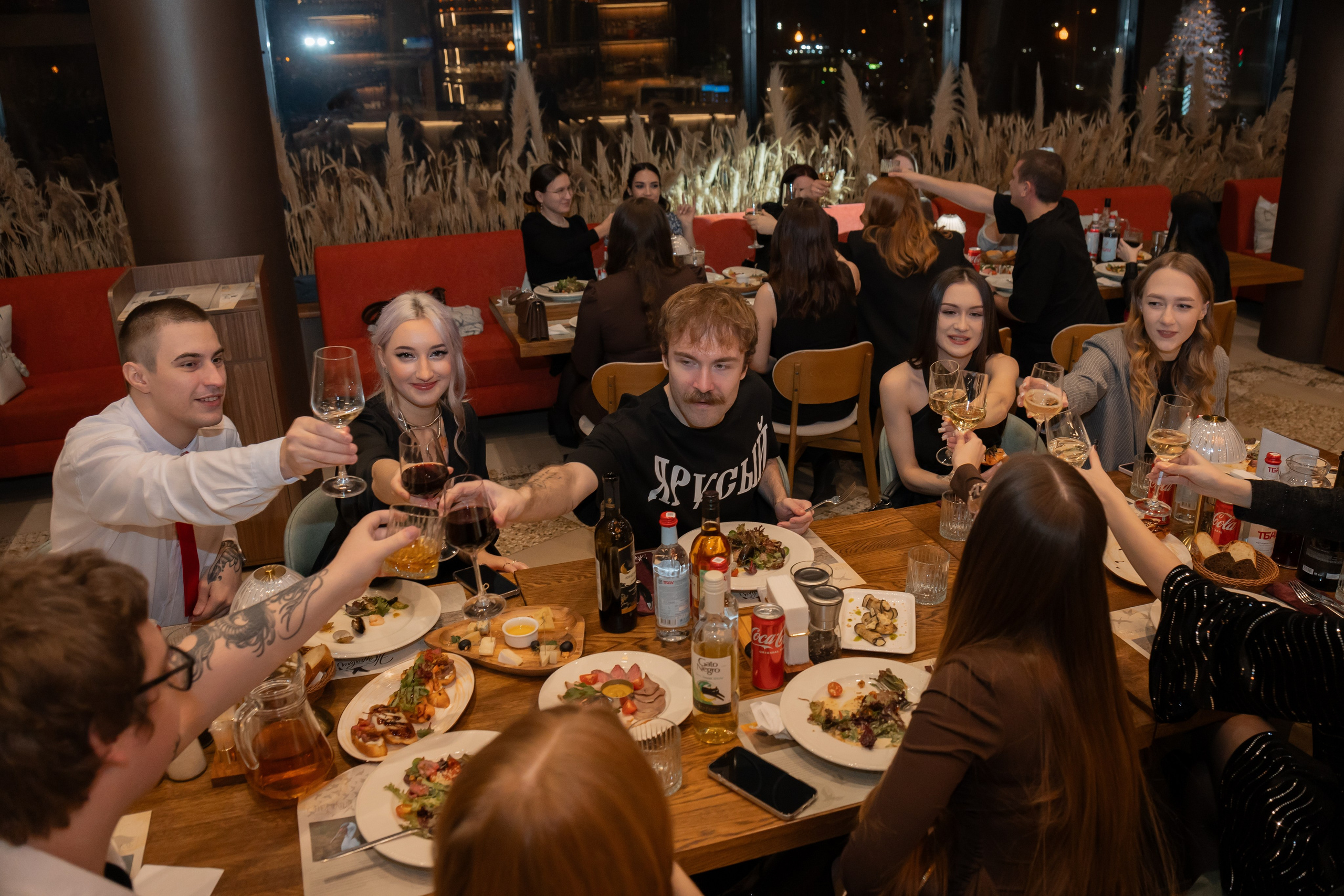 Новогодний корпоратив Альфа-Банк, ресторан Журавли