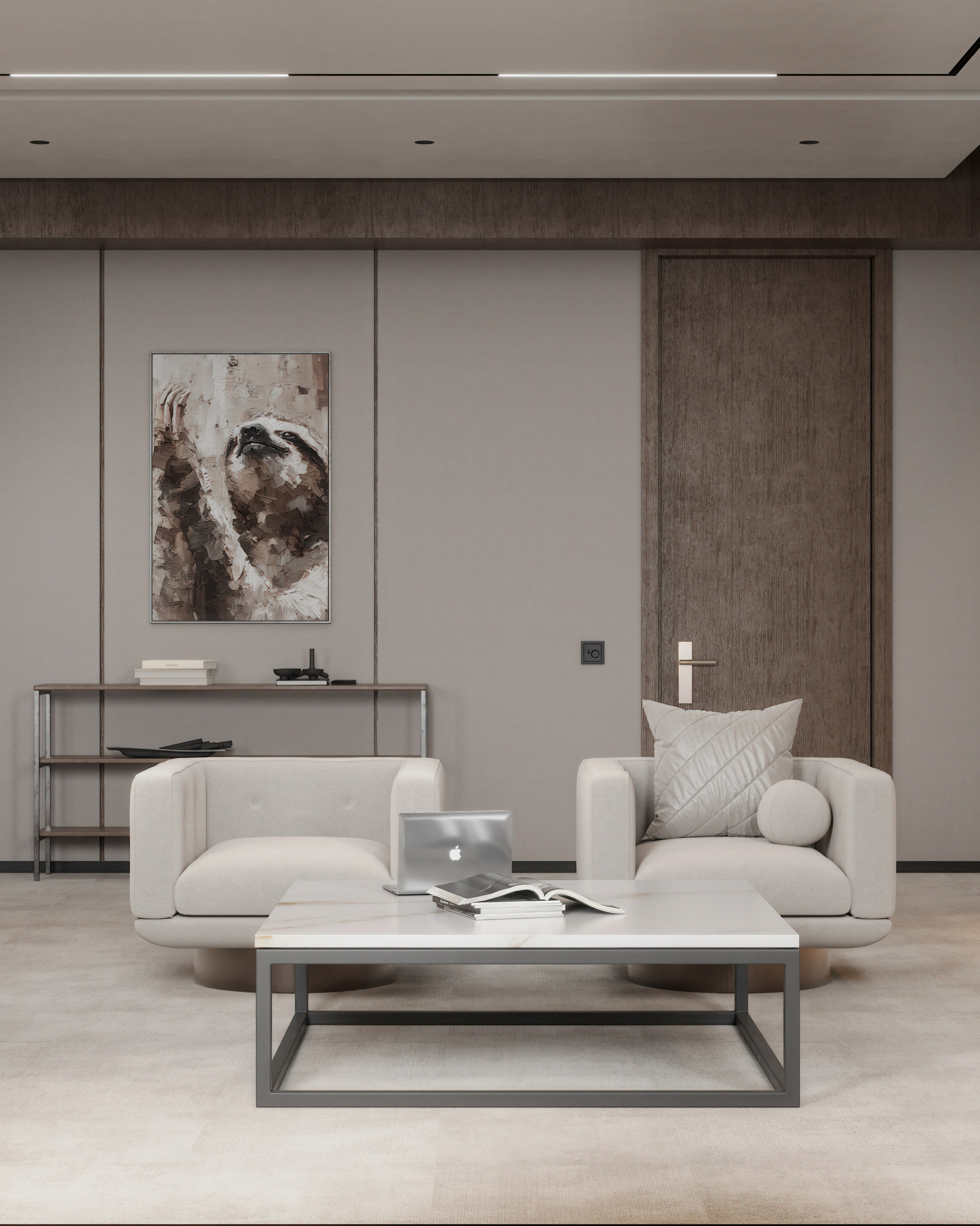 Кабинет руководителя и переговорная № 1. 3D визуализация интерьера и архитектурной среды