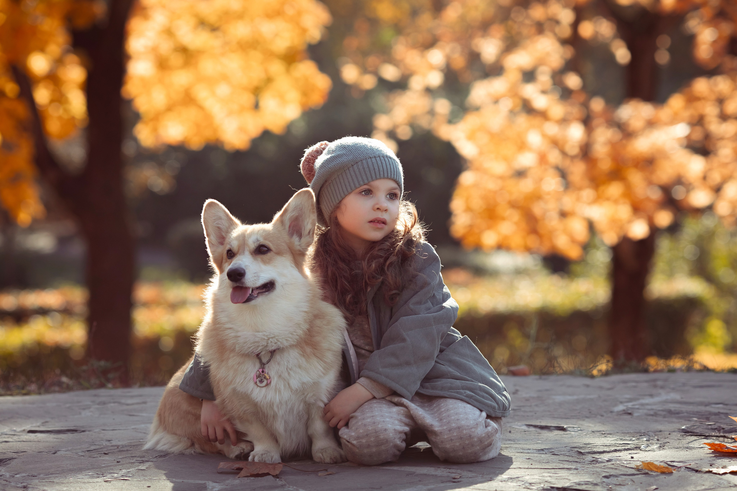 Эва с корги. Семейный и детский фотограф в Москве Дорогова Екатерина
