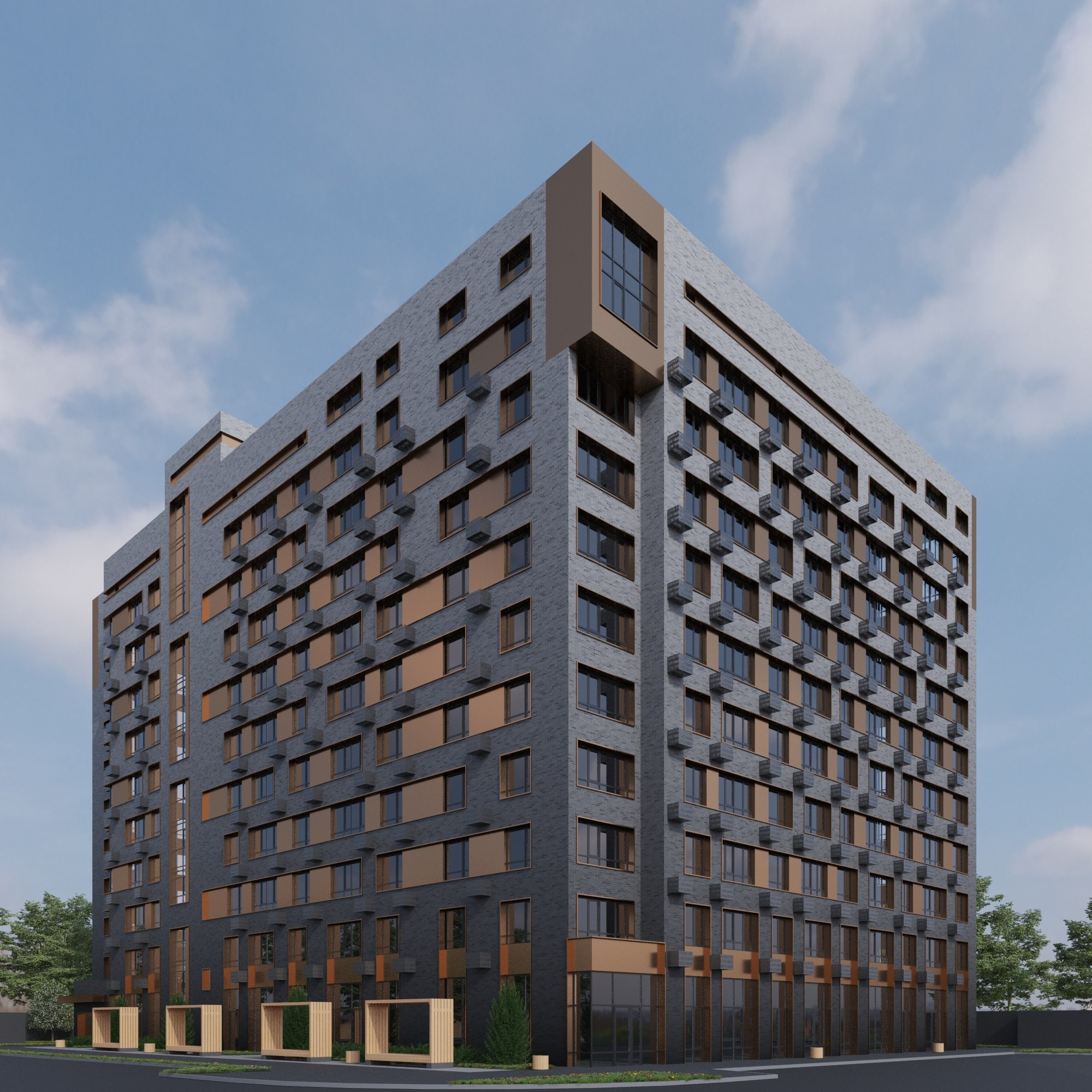 Многоквартирные дома / Пушкина. SAAS Селиванов Алексей Архитектурная Студия