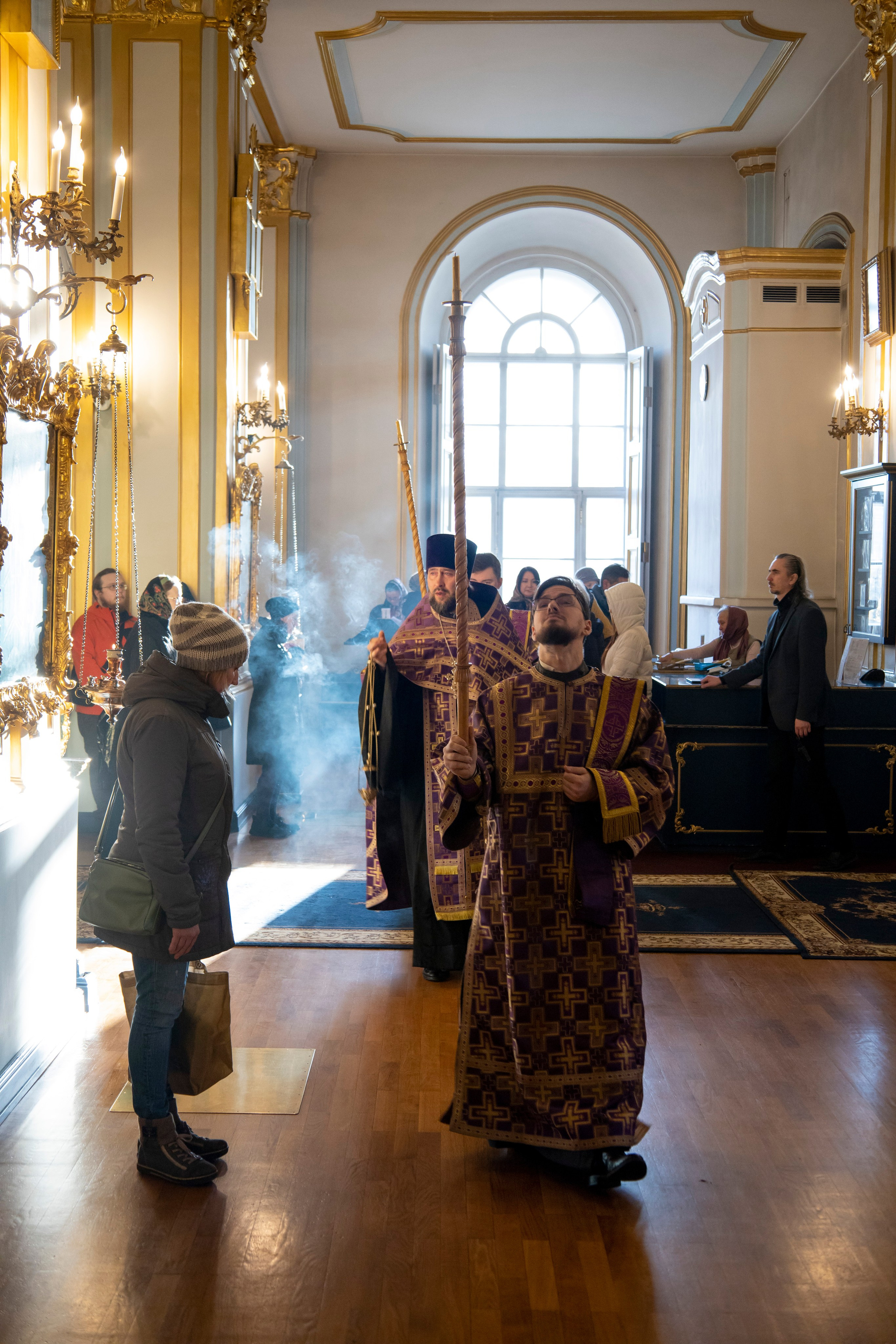 ВСЕНОЩНОЕ БДЕНИЕ С ЧИНОМ ИЗНЕСЕНИЯ ЧЕСТНОГО И ЖИВОТВОРЯЩЕГО КРЕСТА ГОСПОДНЯ. НИКОЛО-БОГОЯВЛЕНСКИЙ МОРСКОЙ СОБОР