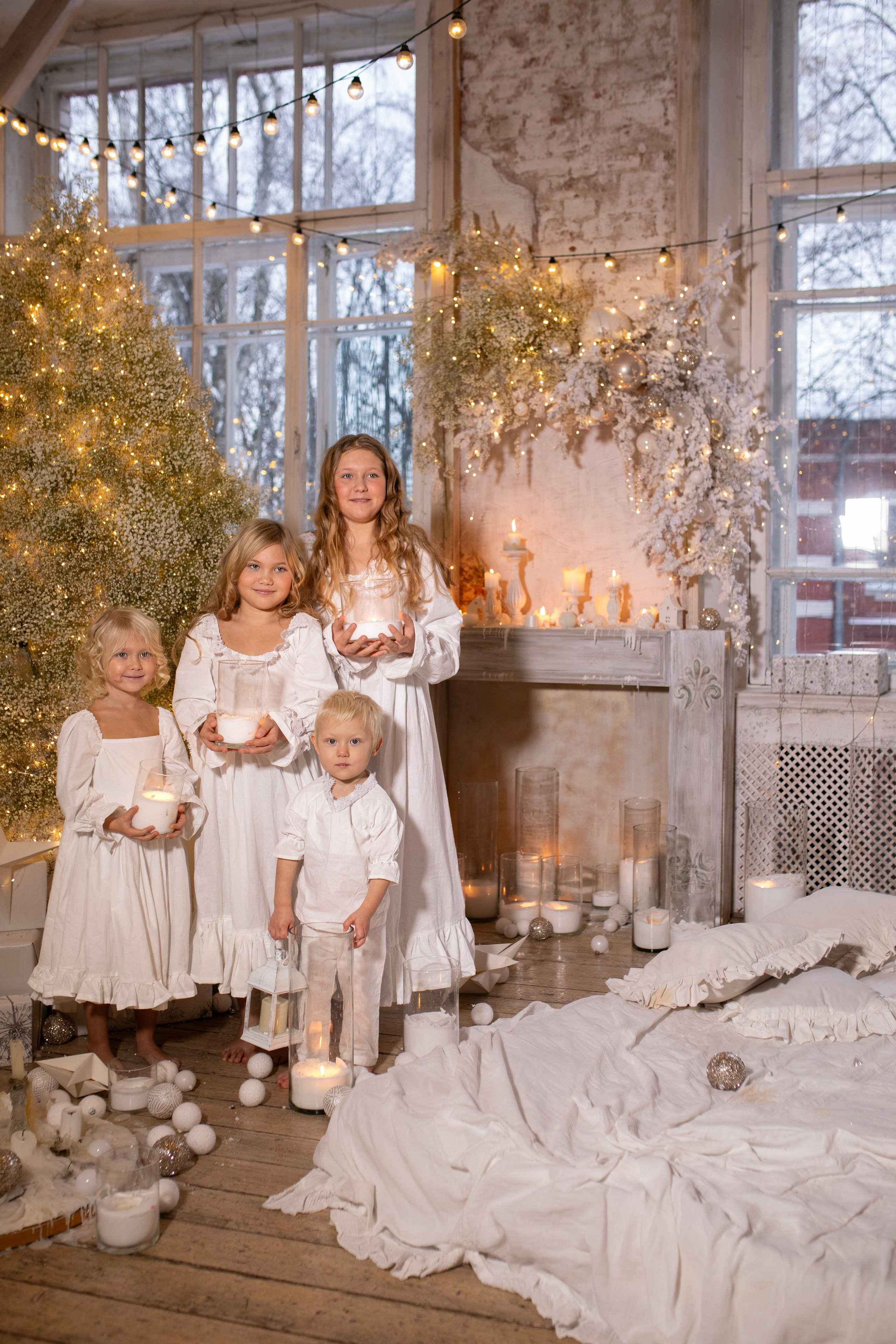 Новогодняя фотосессия Анны с детьми. Арт- фотограф Москва