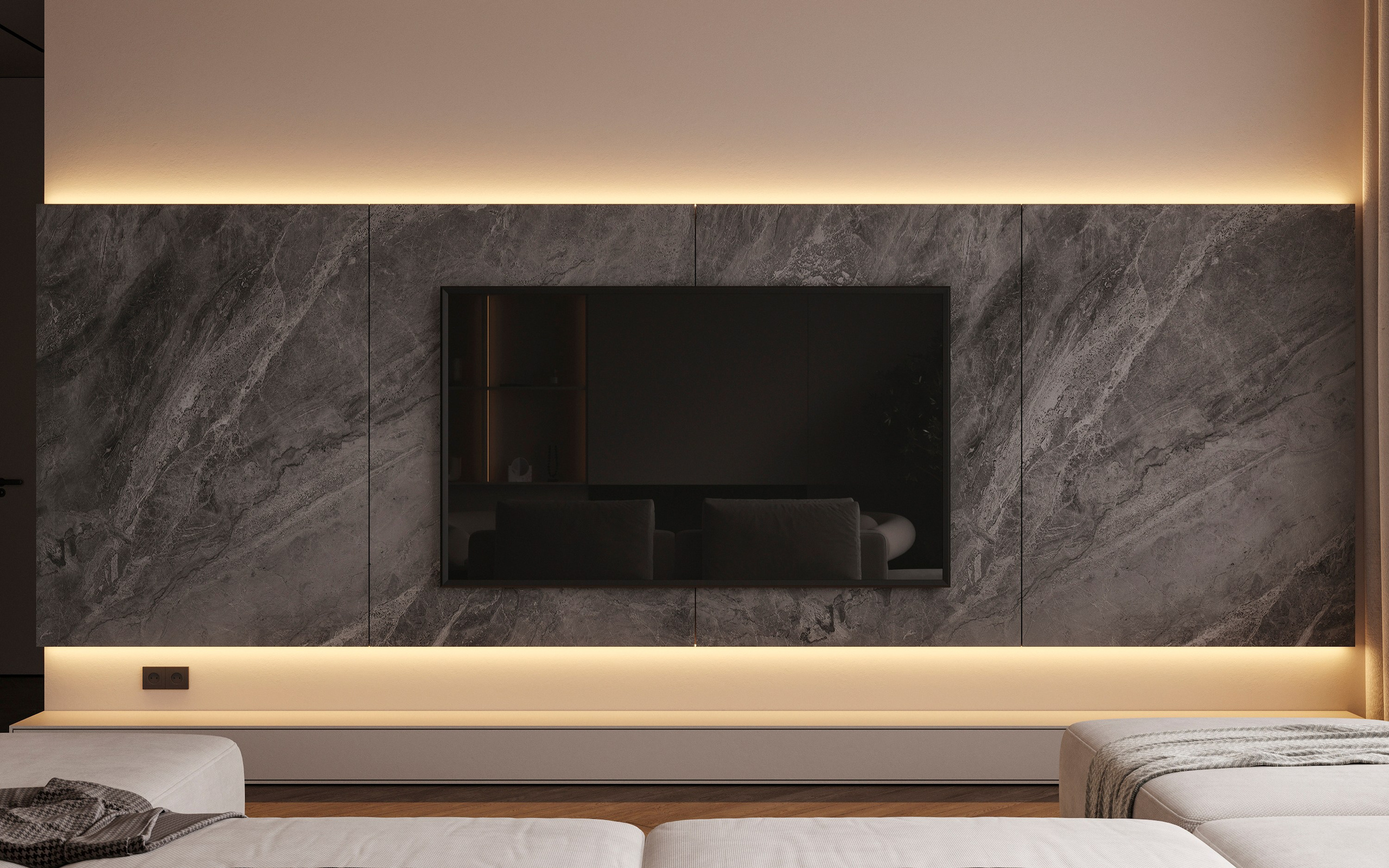 COZY SKYLINE | CONCEPTUAL PROJECT. Interior Visualization by Valerie Stetyukevich