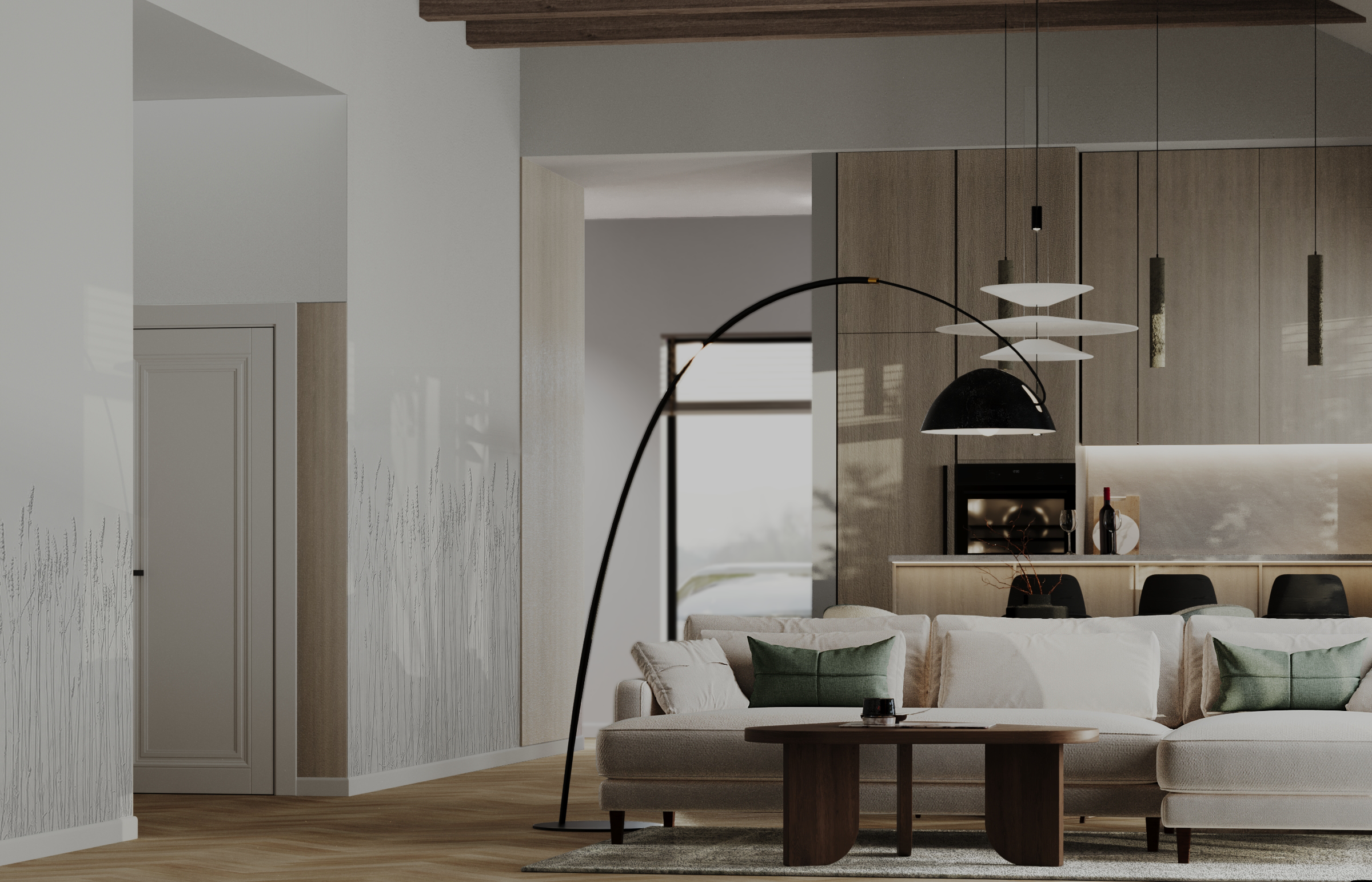 Дизайн интерьера загородного дома для Финстрой. 3D визуализатор и дизайнер-интерьера