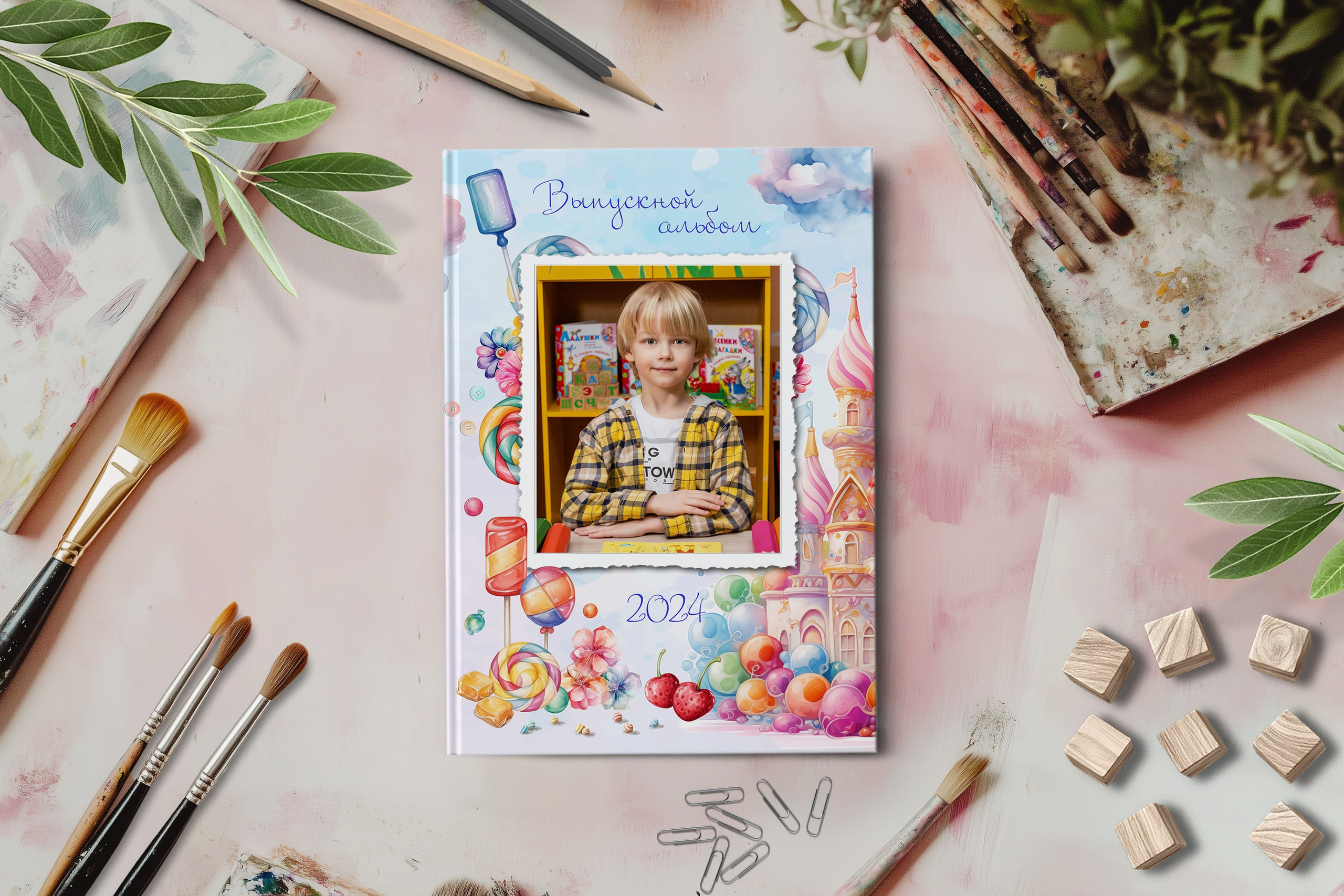 Дизайн Карамельный. Шаблоны и дизайны выпускных альбомов и фотокниг