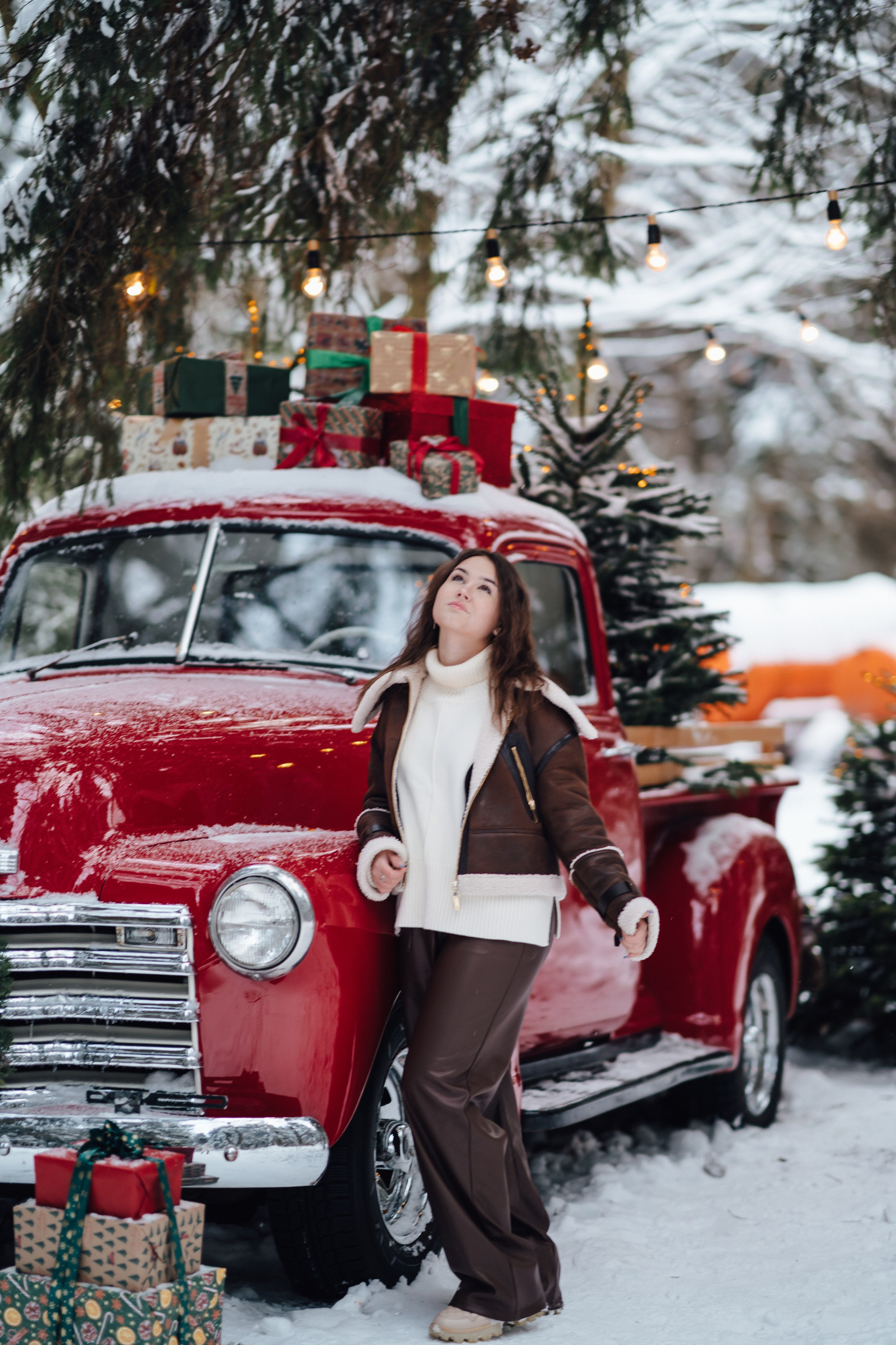 New Year. Red Car. Творческий фотограф взрослых и детей в Москве Анна Блифернец