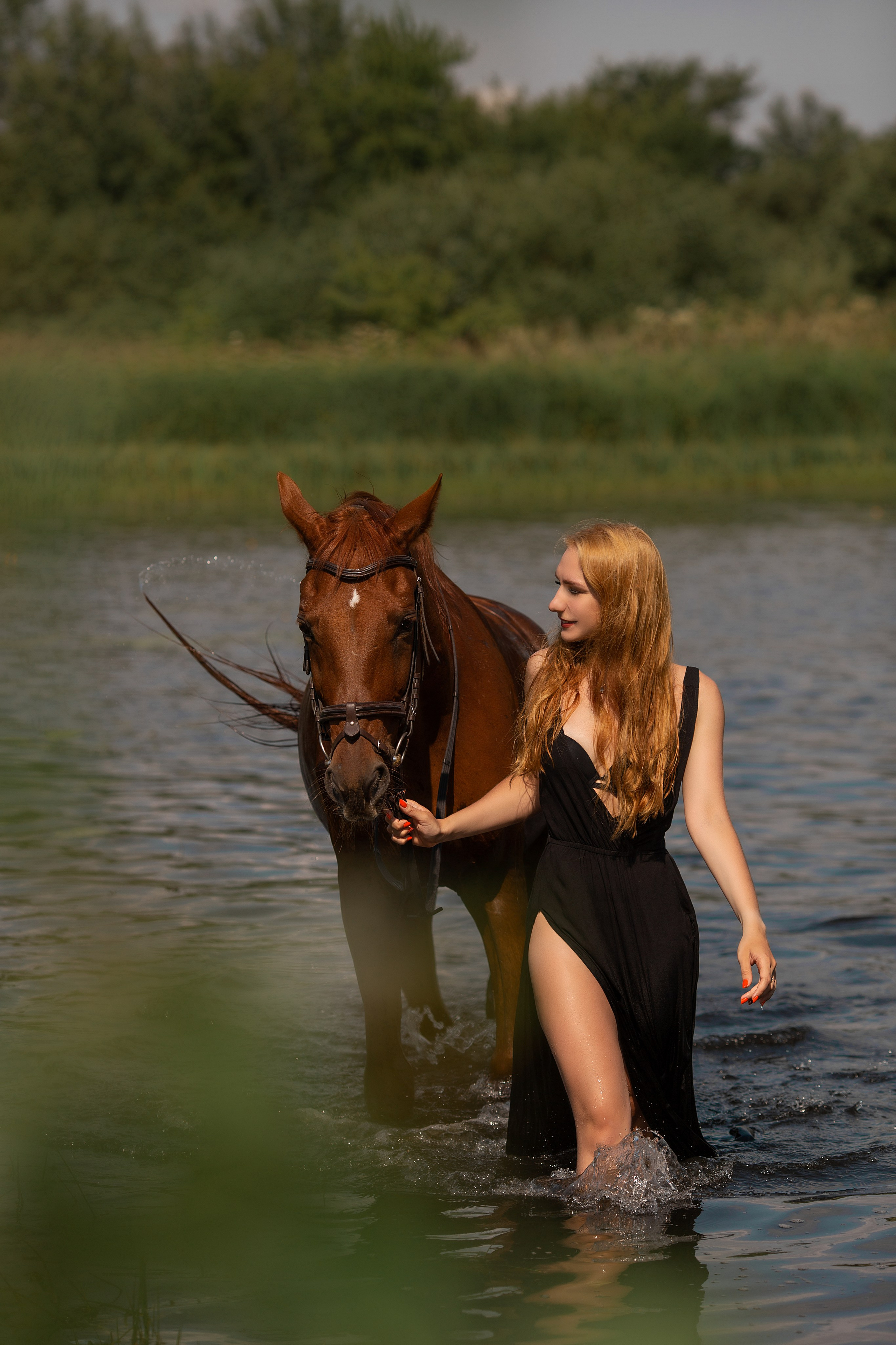 Анна и Алтан. Фотосессия с лошадьми в Нижнем Новгороде