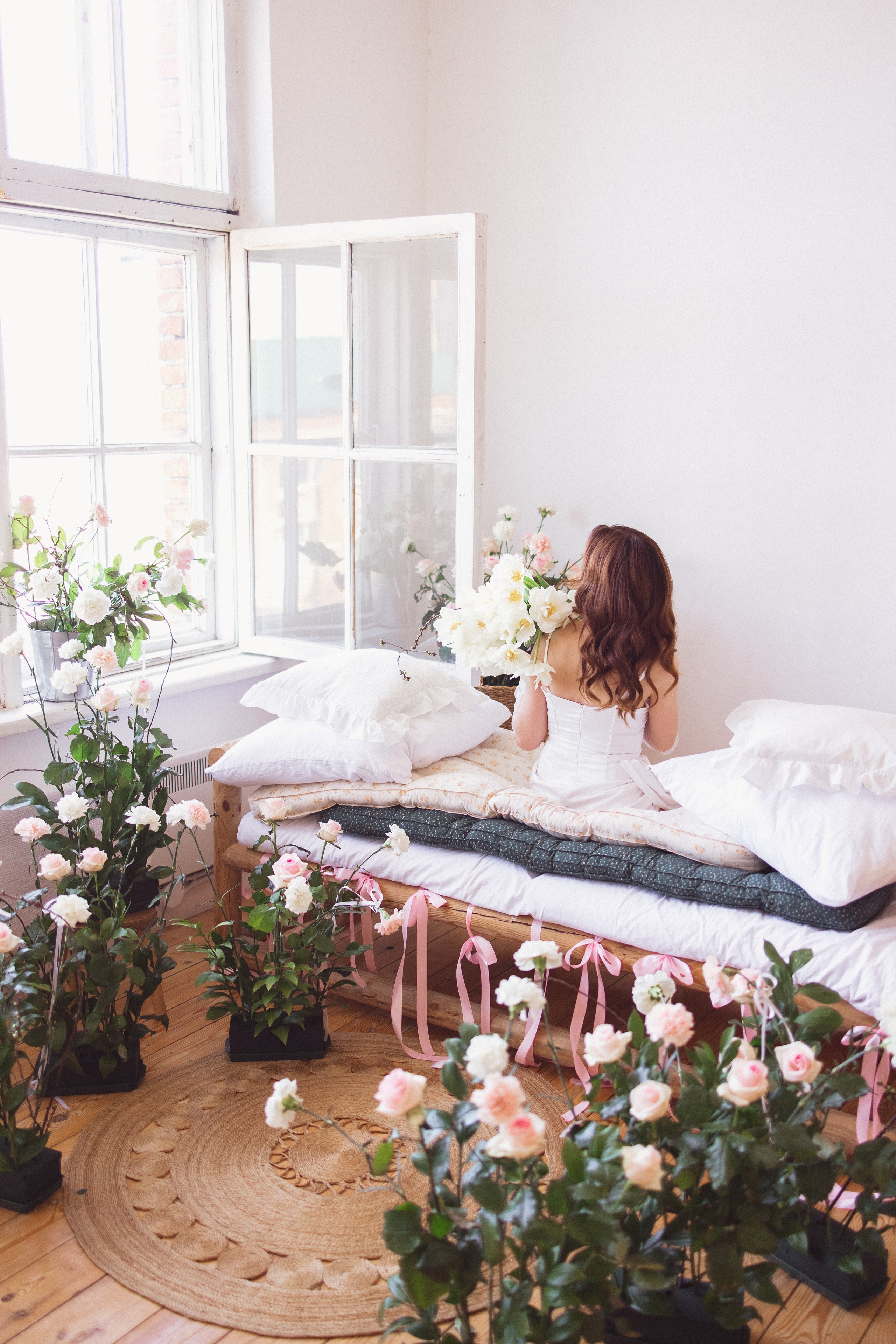 Фотосессия с живыми цветами в фотостудии г. Краснодар. Семейный и детский фотограф в Краснодаре Анна Трашкова