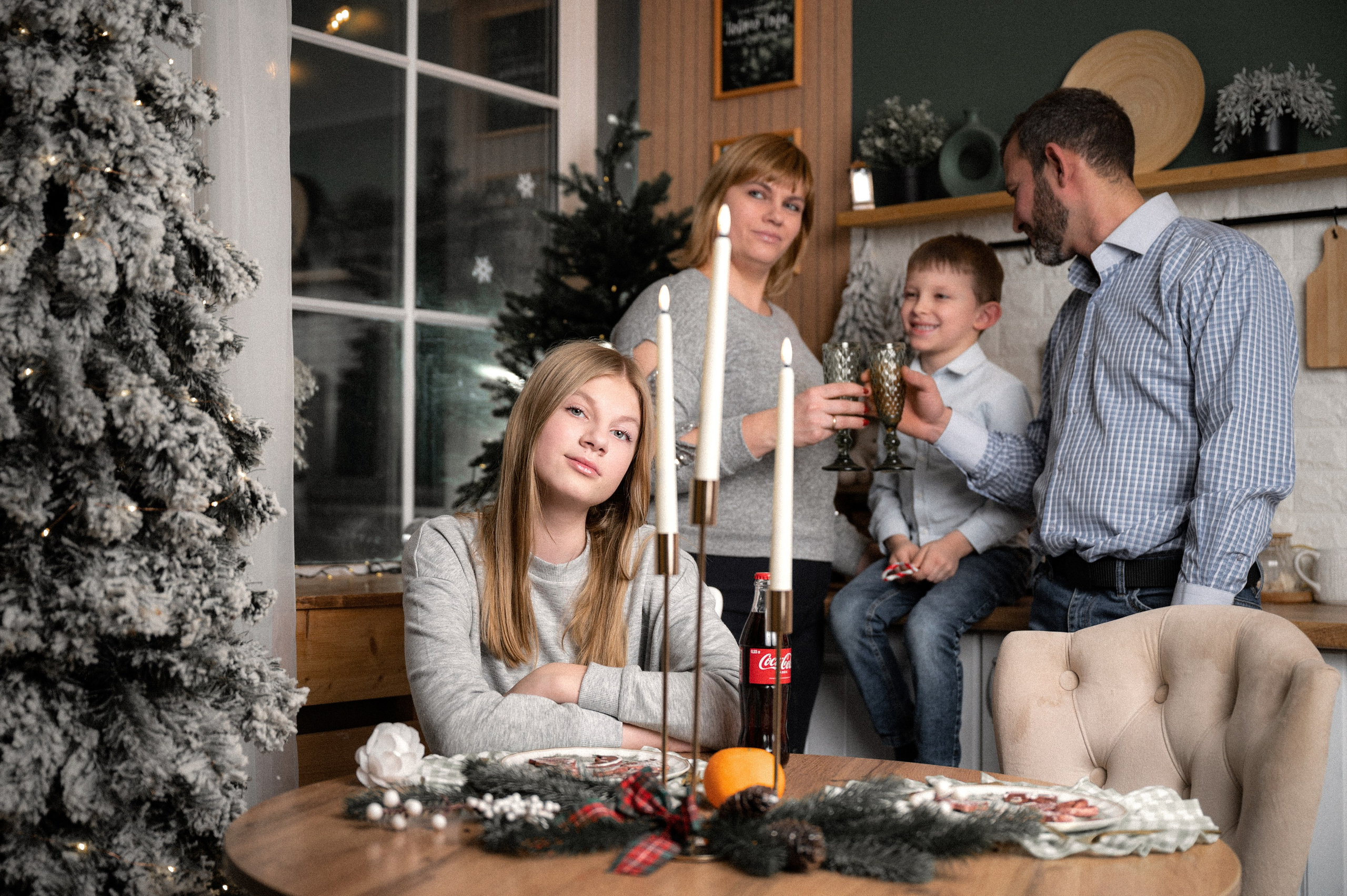 Студийная фотосессия во Владимире для семьи в декабре