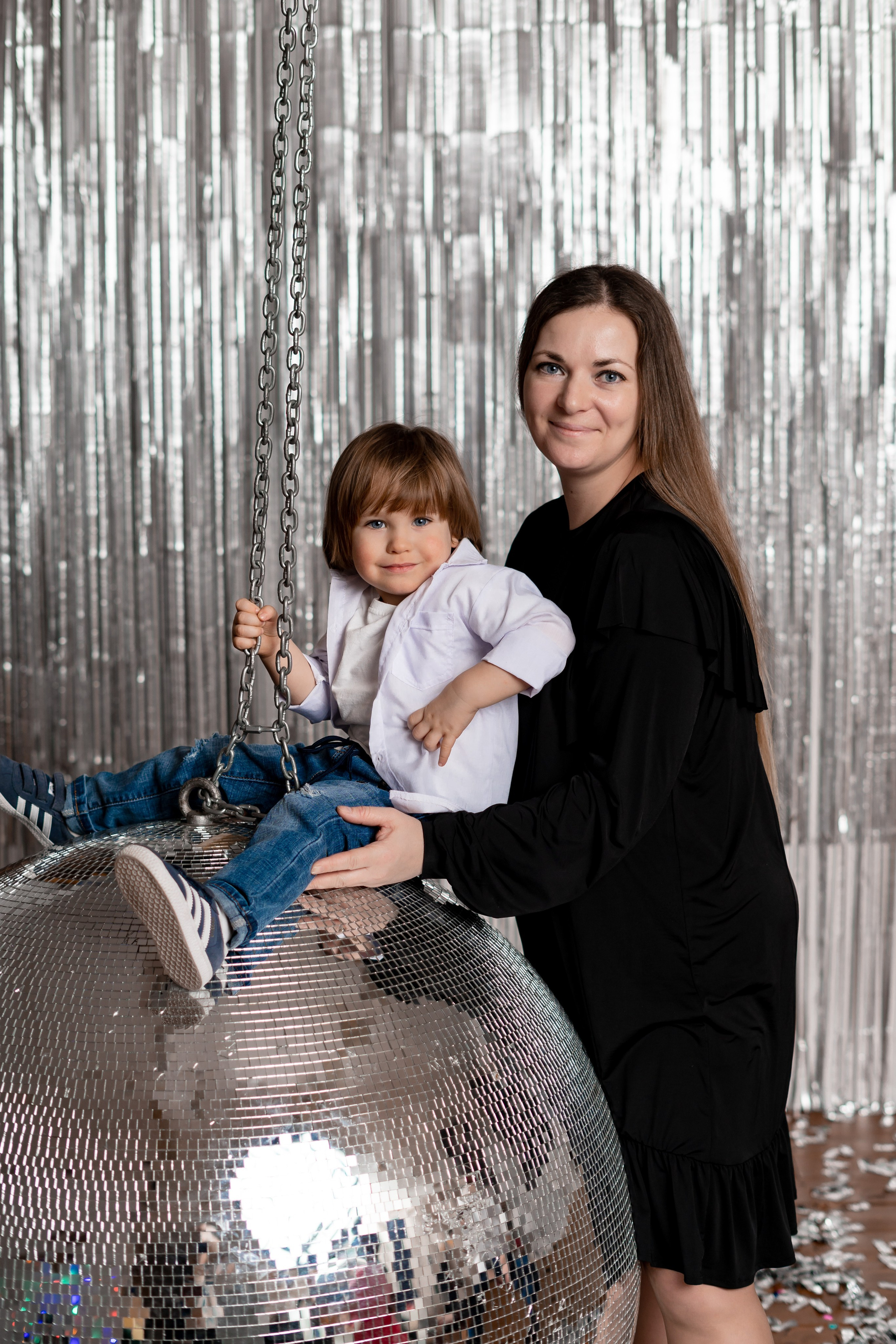 Новогодняя фотостудия. Семейный фотограф СПб Анастасия Василь. Фотосессия на годик