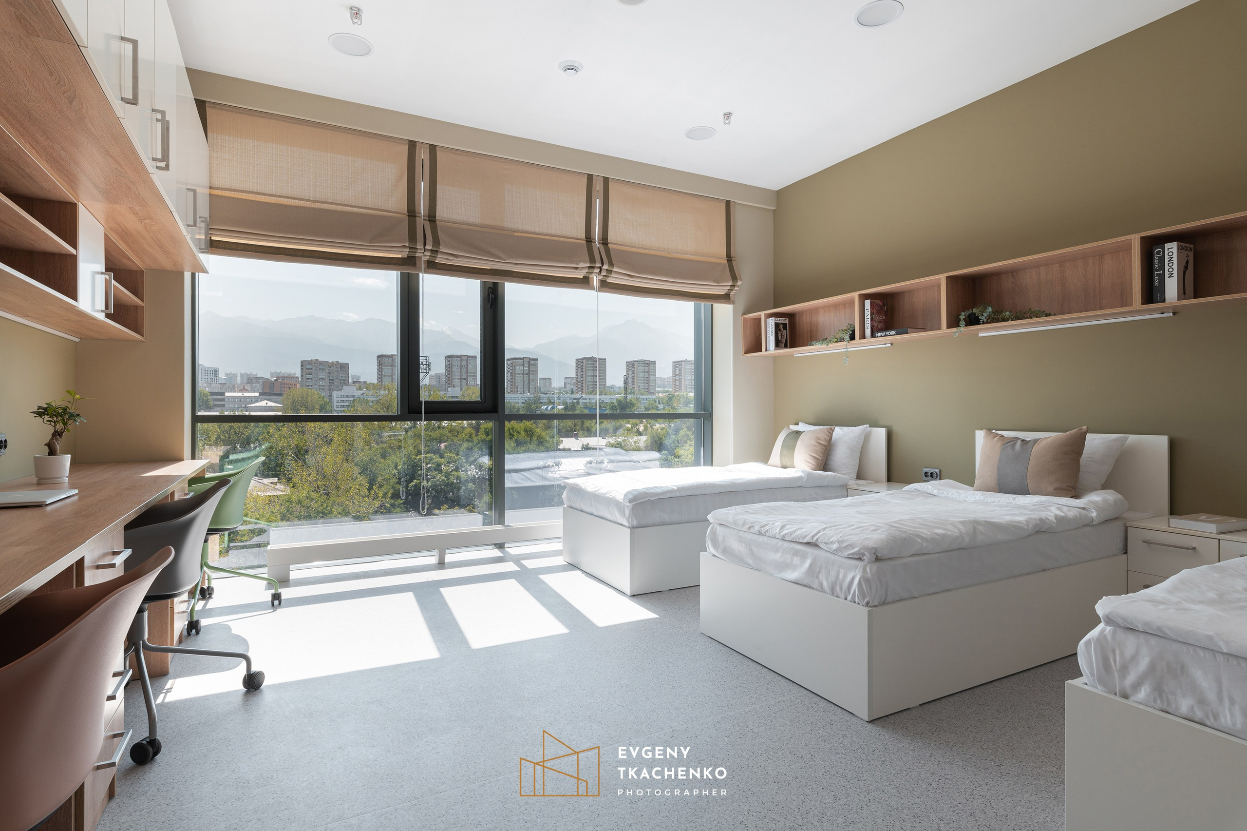 Общежитие университета NarXoz в Алматы. Архитектурный и интерьерный фотограф в Казахстане