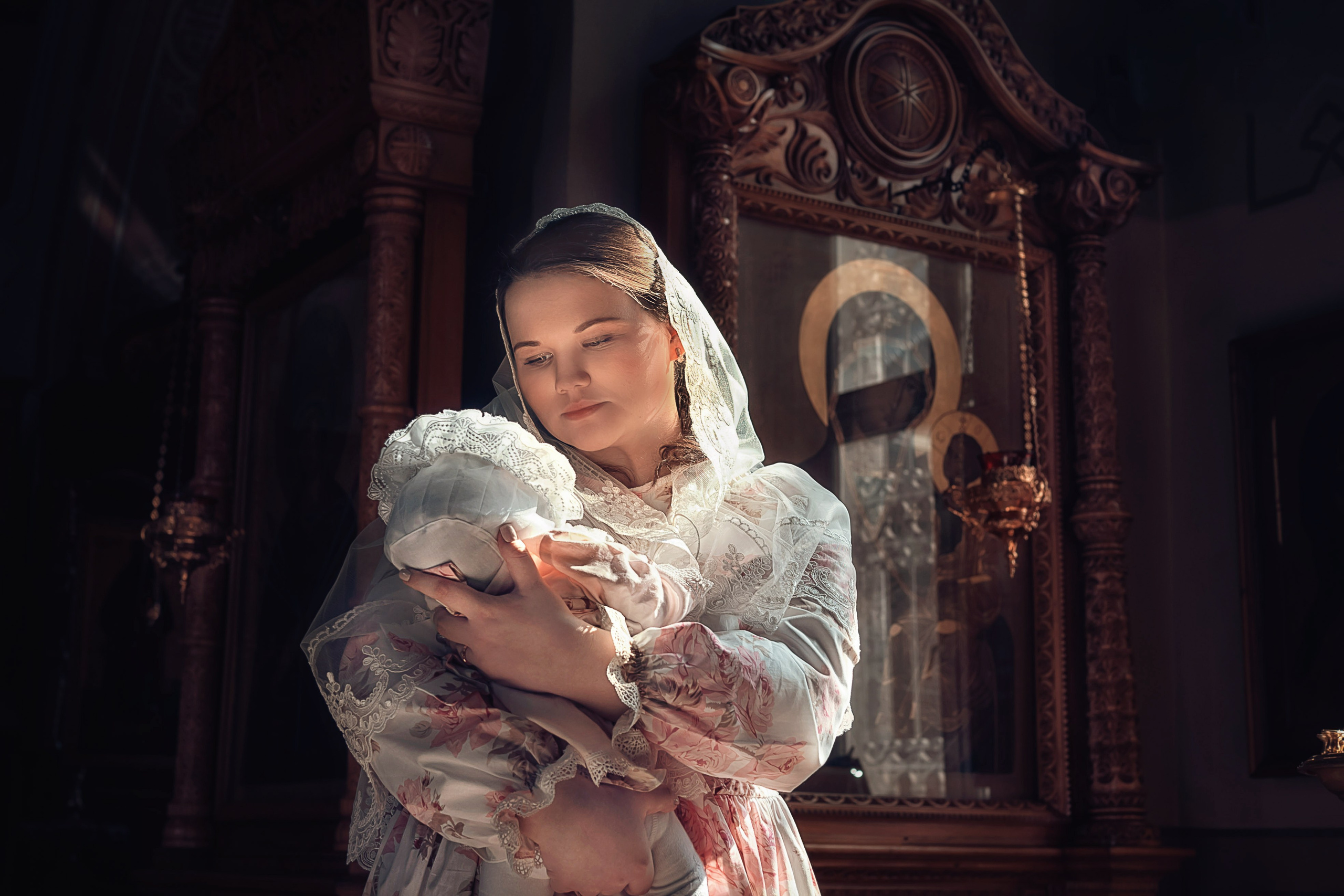 Крещение в Покровском (Феодосиевском) храме г. Тула. Церковный фотограф Севастополь