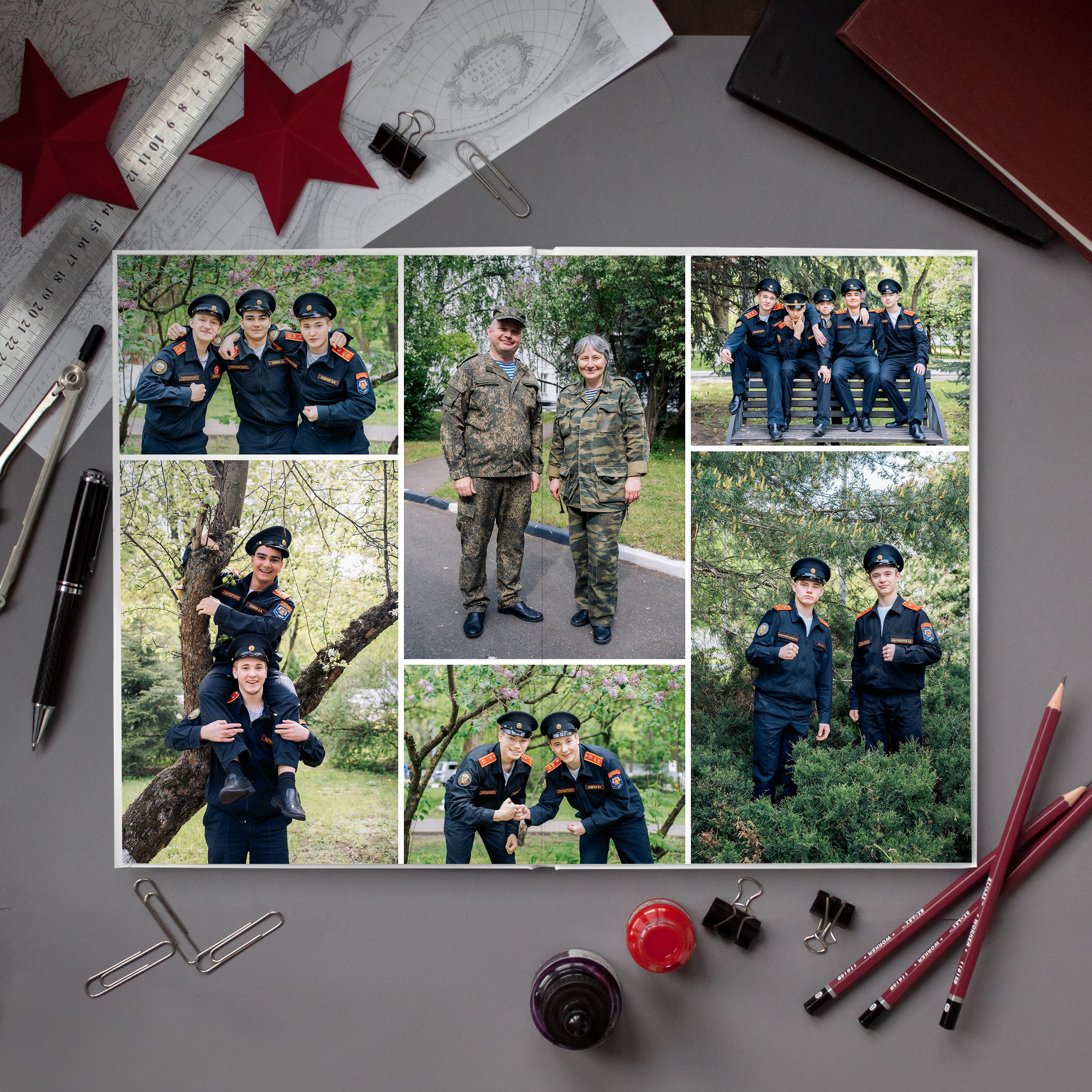 Кадетский альбом 10 разворотов. Фотограф Казакова Анастасия
