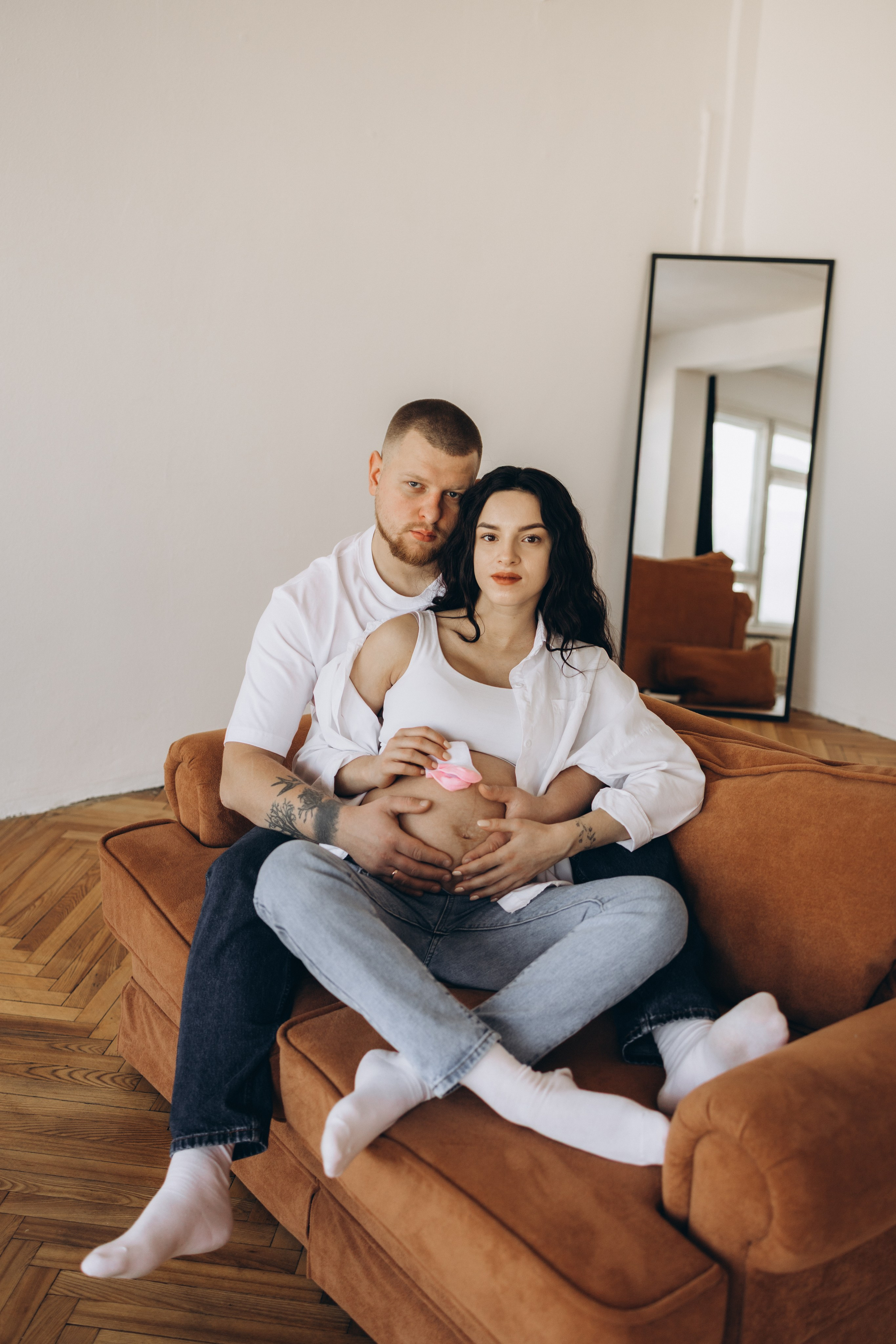 Фотосессия беременности в студии. Семейный фотограф в Минске — Алина Тиханович