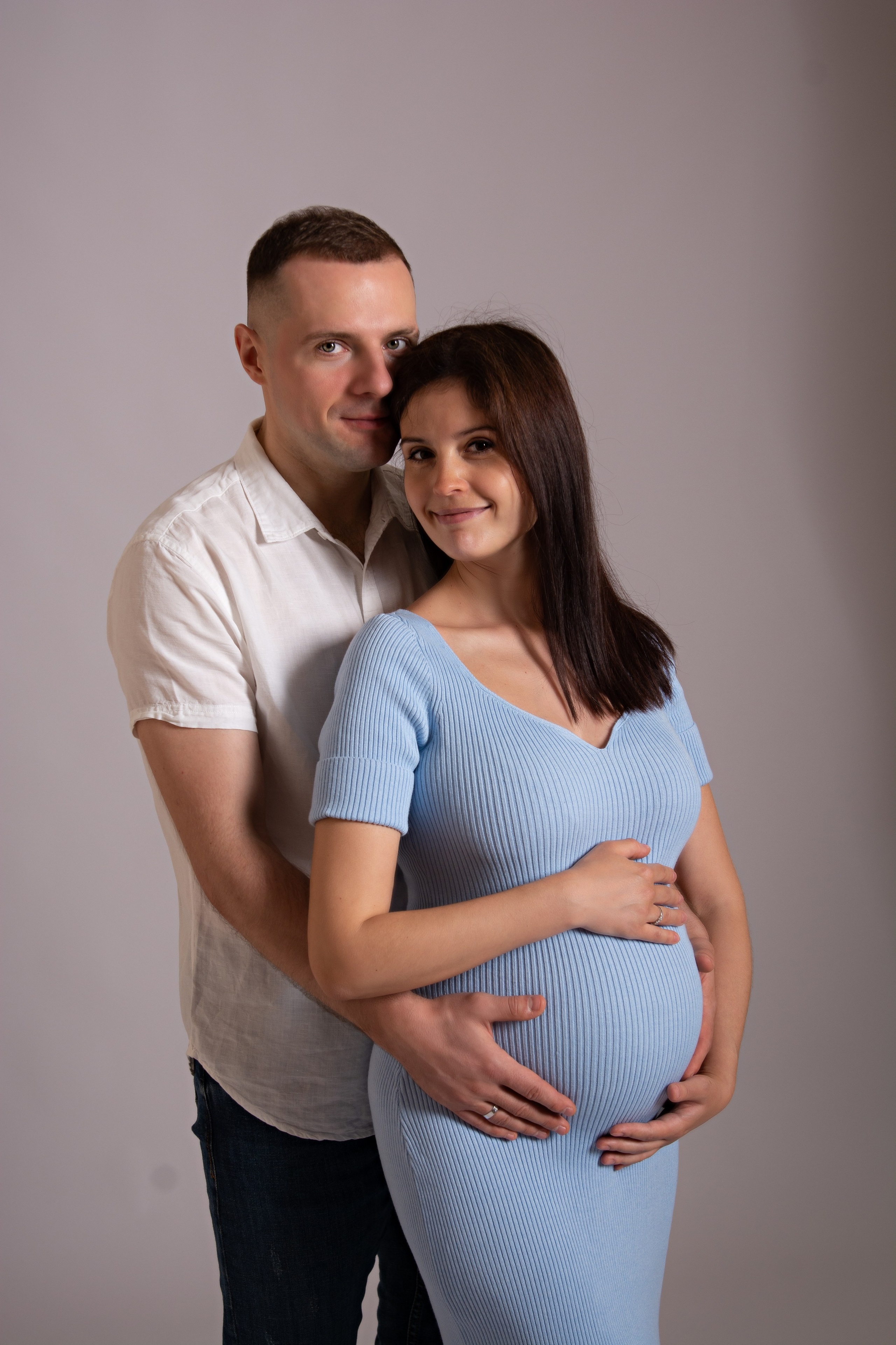 С супругом в минимализме. Фотосессия беременности — Крылова Натали — Москва