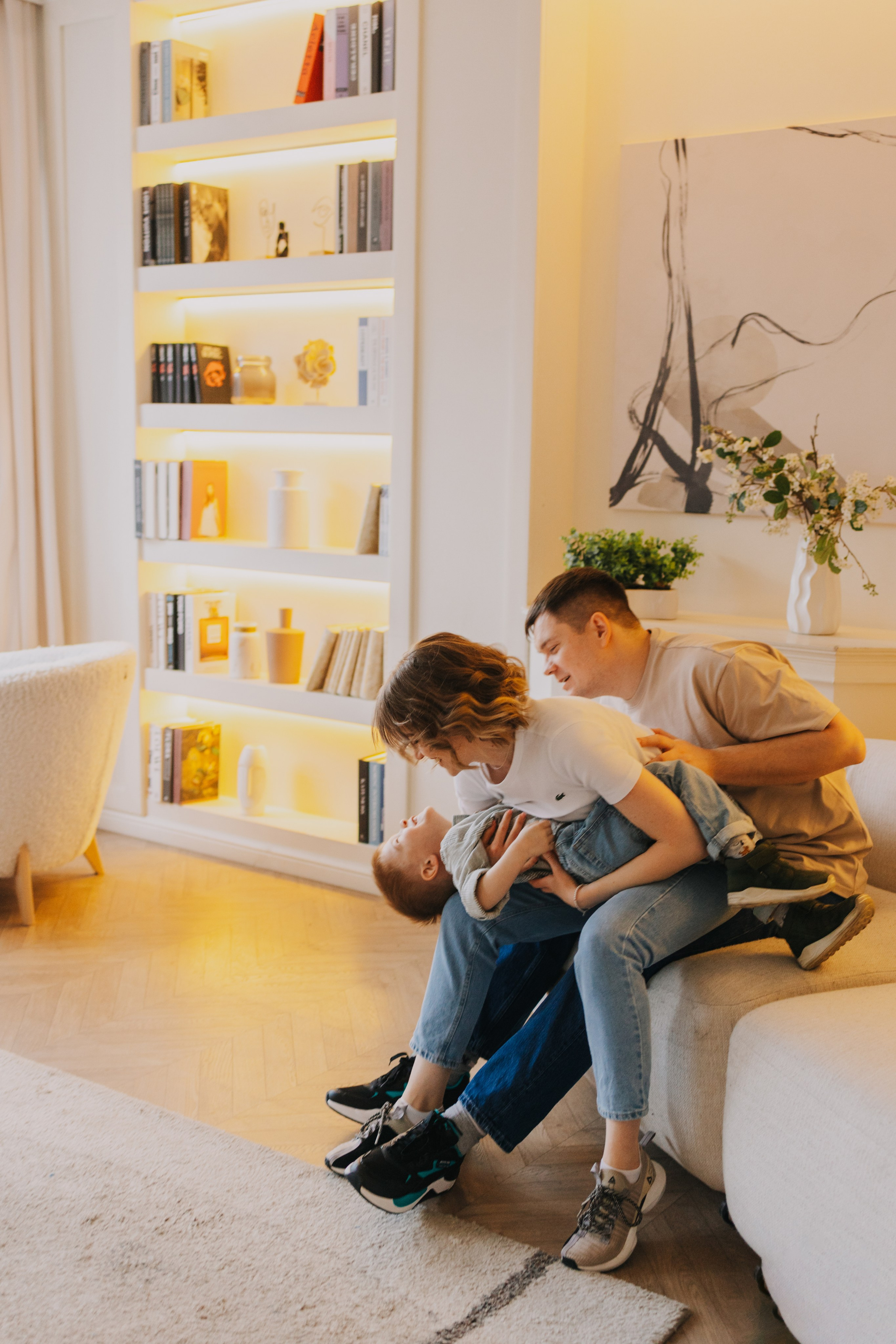 Большая семья. Домашняя фотосессия