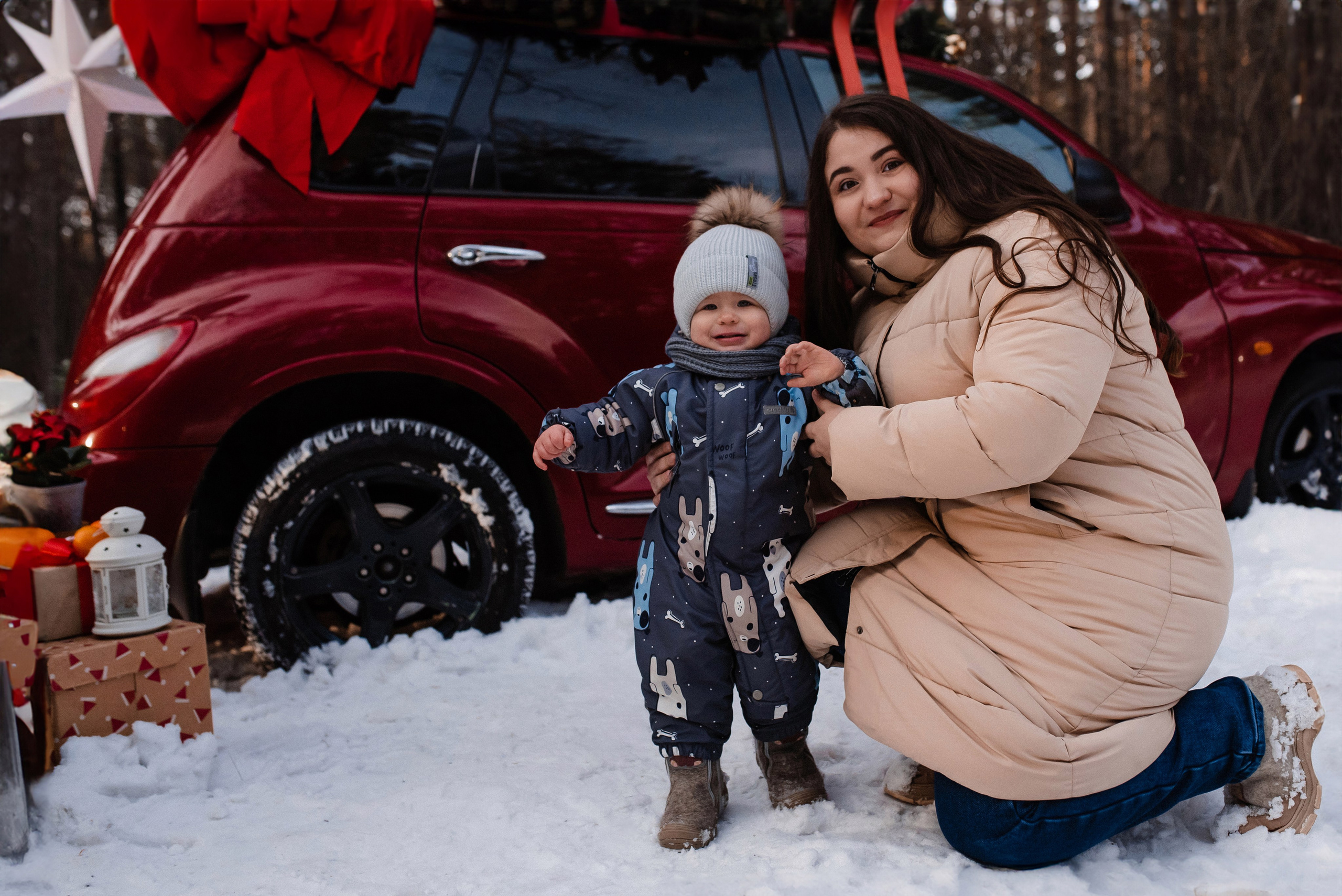 Рождественский фотодень Никита&Лиза&Мишутка. Фотограф в Новосибирске Анастасия Курто