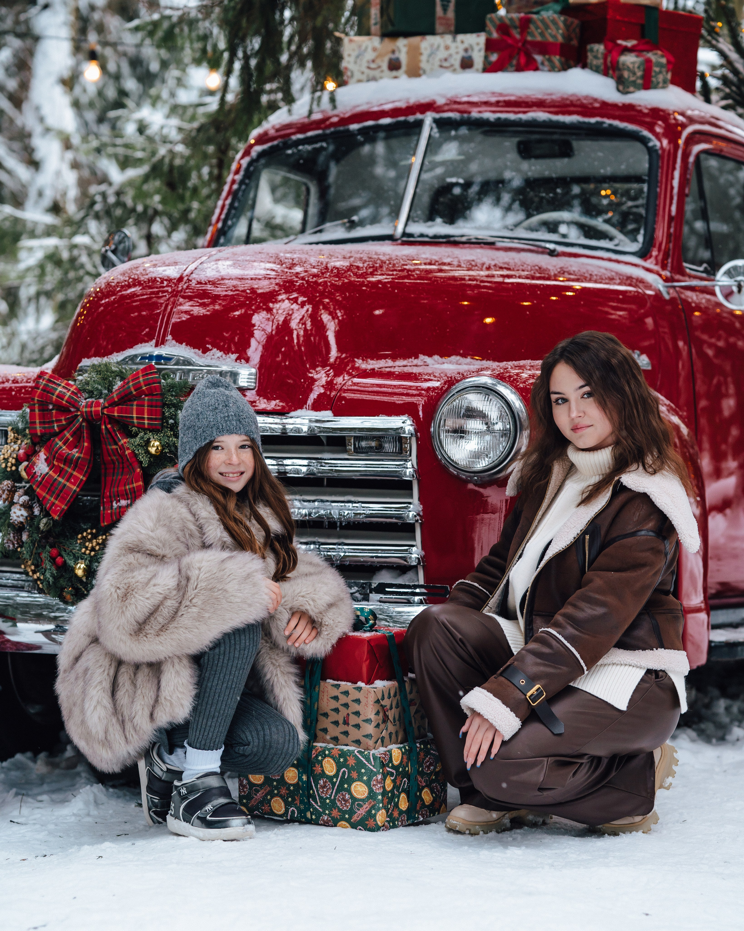 New Year. Red Car. Творческий фотограф взрослых и детей в Москве Анна Блифернец