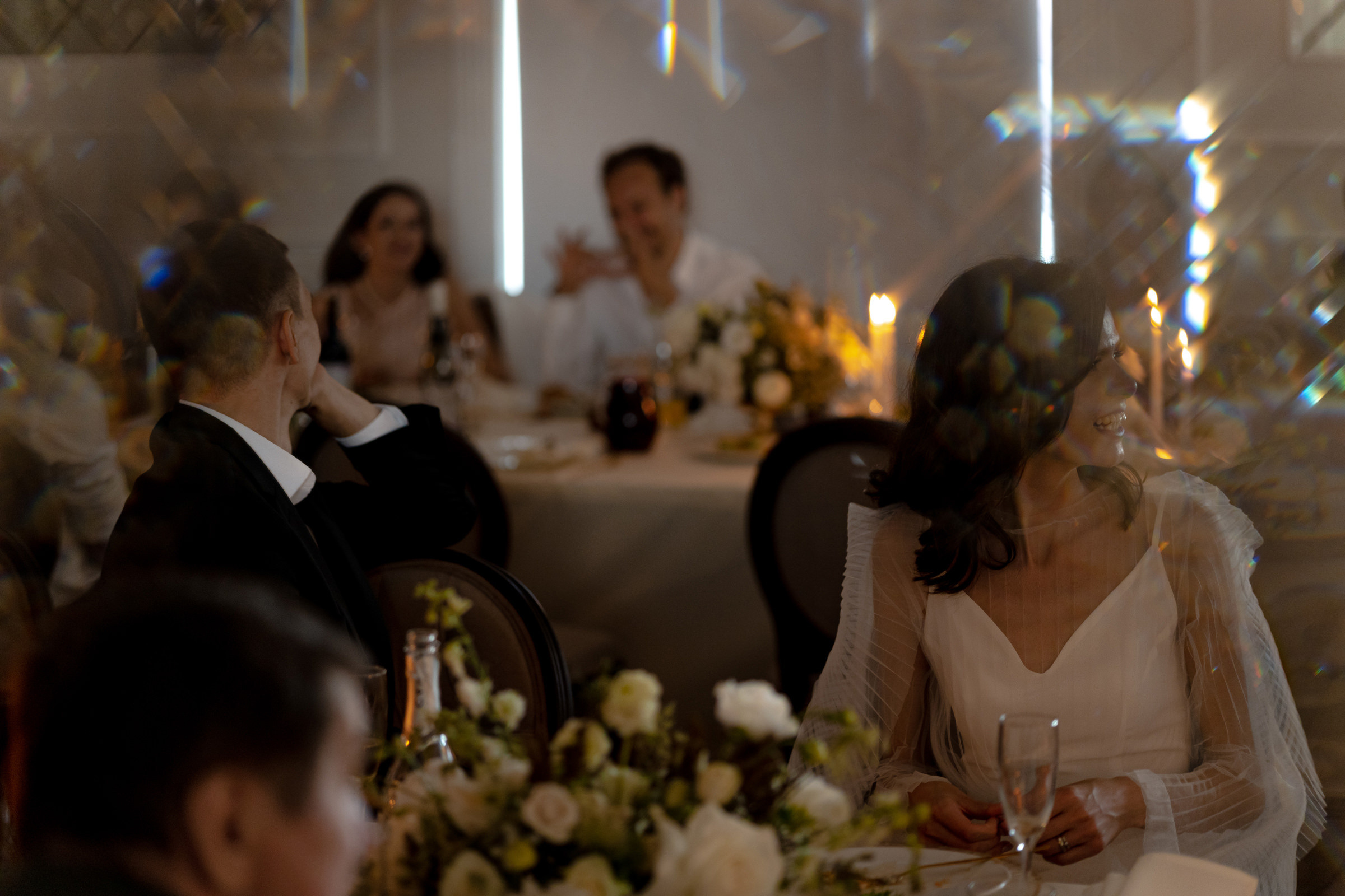 Лера и Сергей. Свадебный ужин при свечах. Свадебный фотограф Аня Милграм