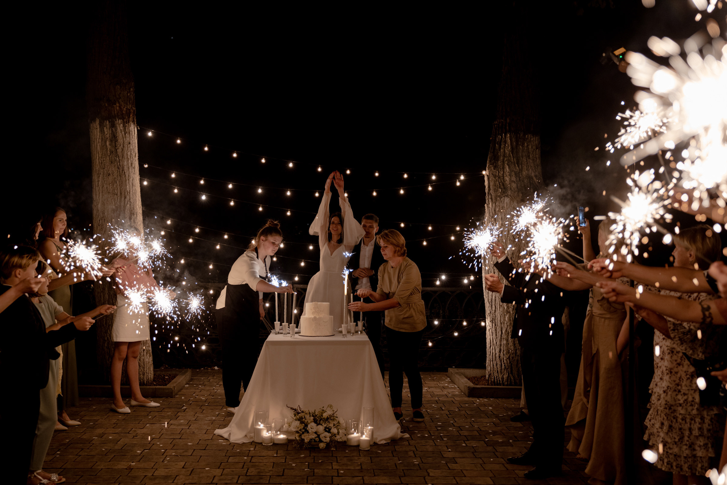 Лера и Сергей. Свадебный ужин при свечах. Свадебный фотограф Аня Милграм