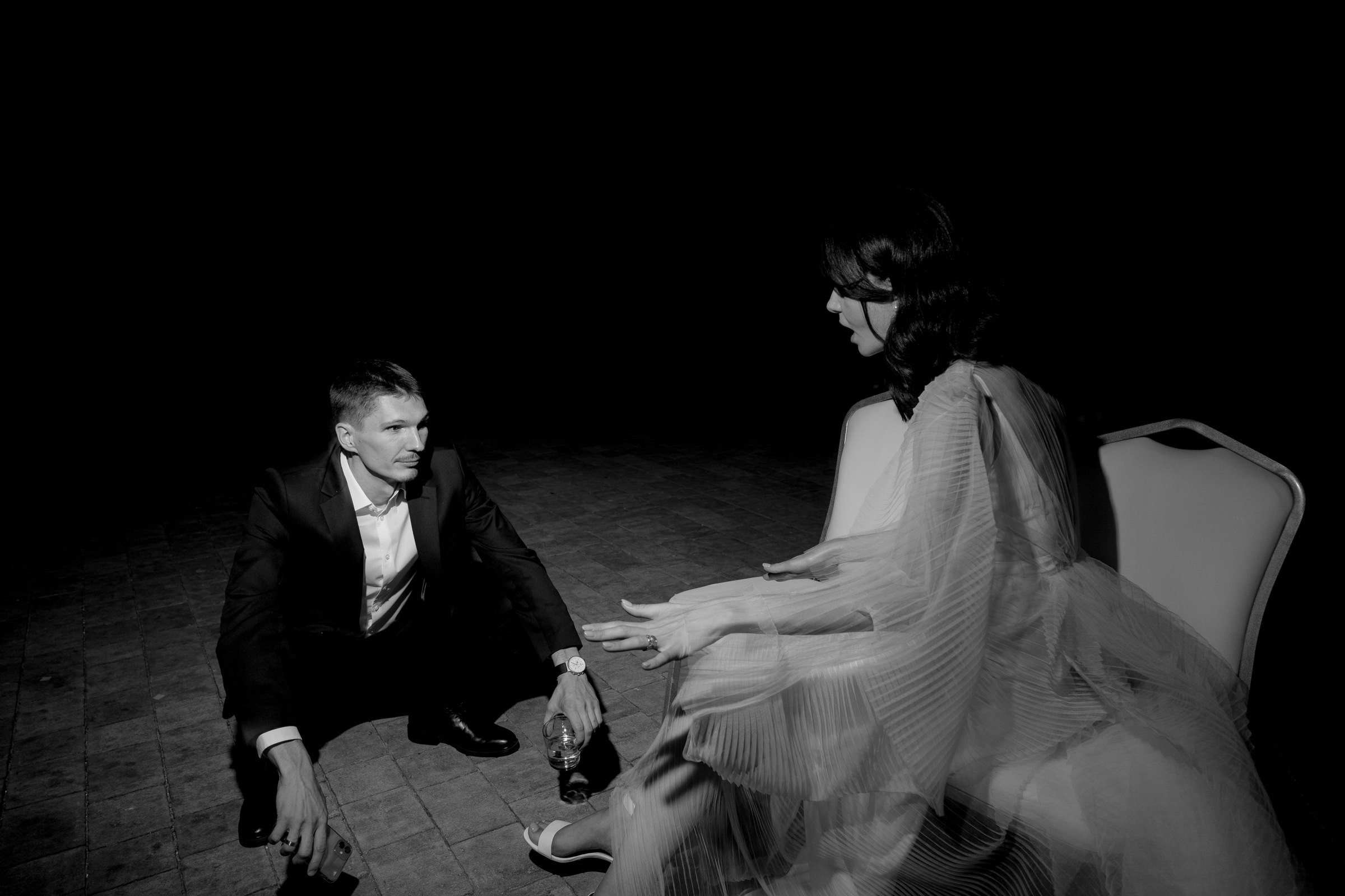 Лера и Сергей. Свадебный ужин при свечах. Свадебный фотограф Аня Милграм