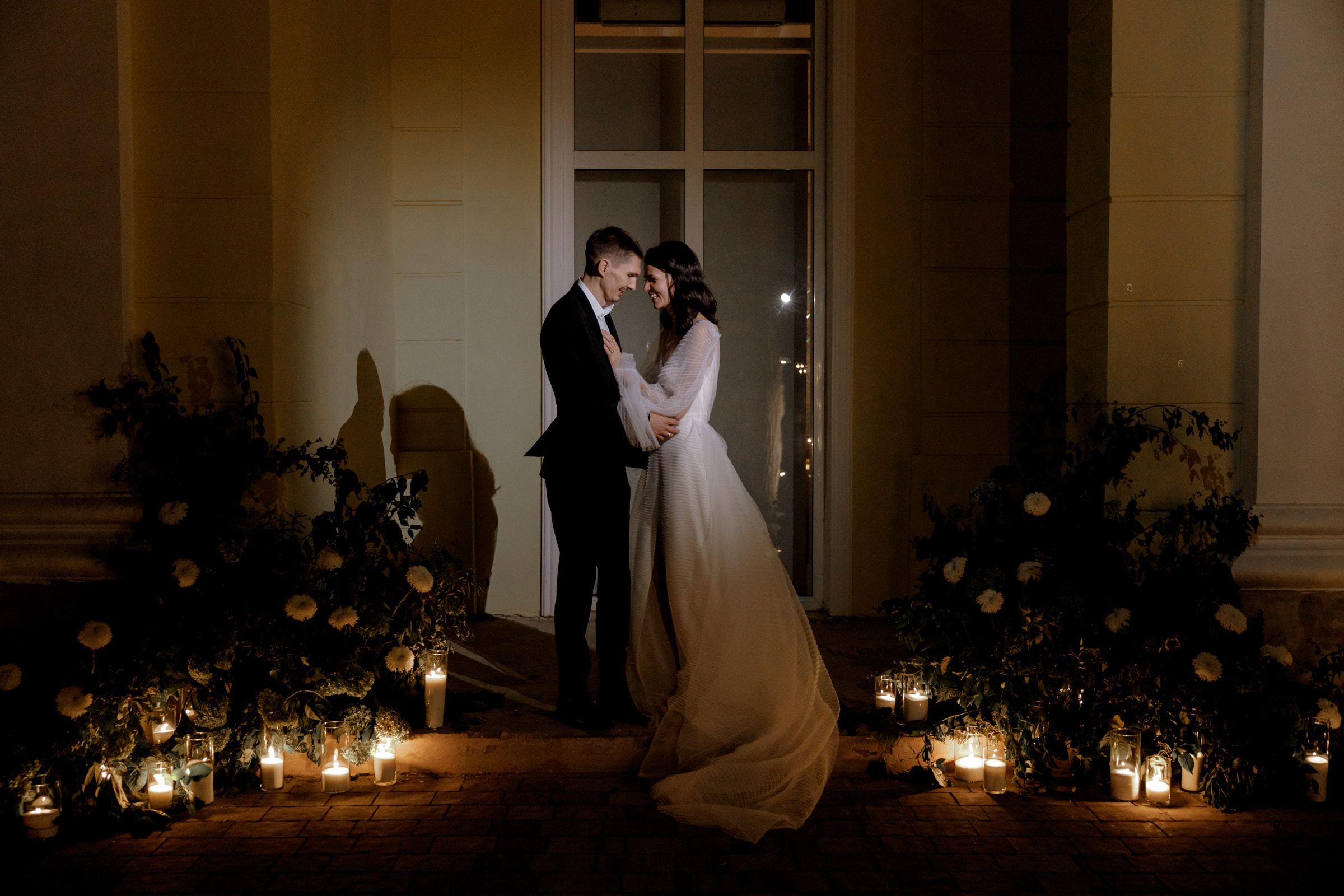 Лера и Сергей. Свадебный ужин при свечах. Свадебный фотограф Аня Милграм