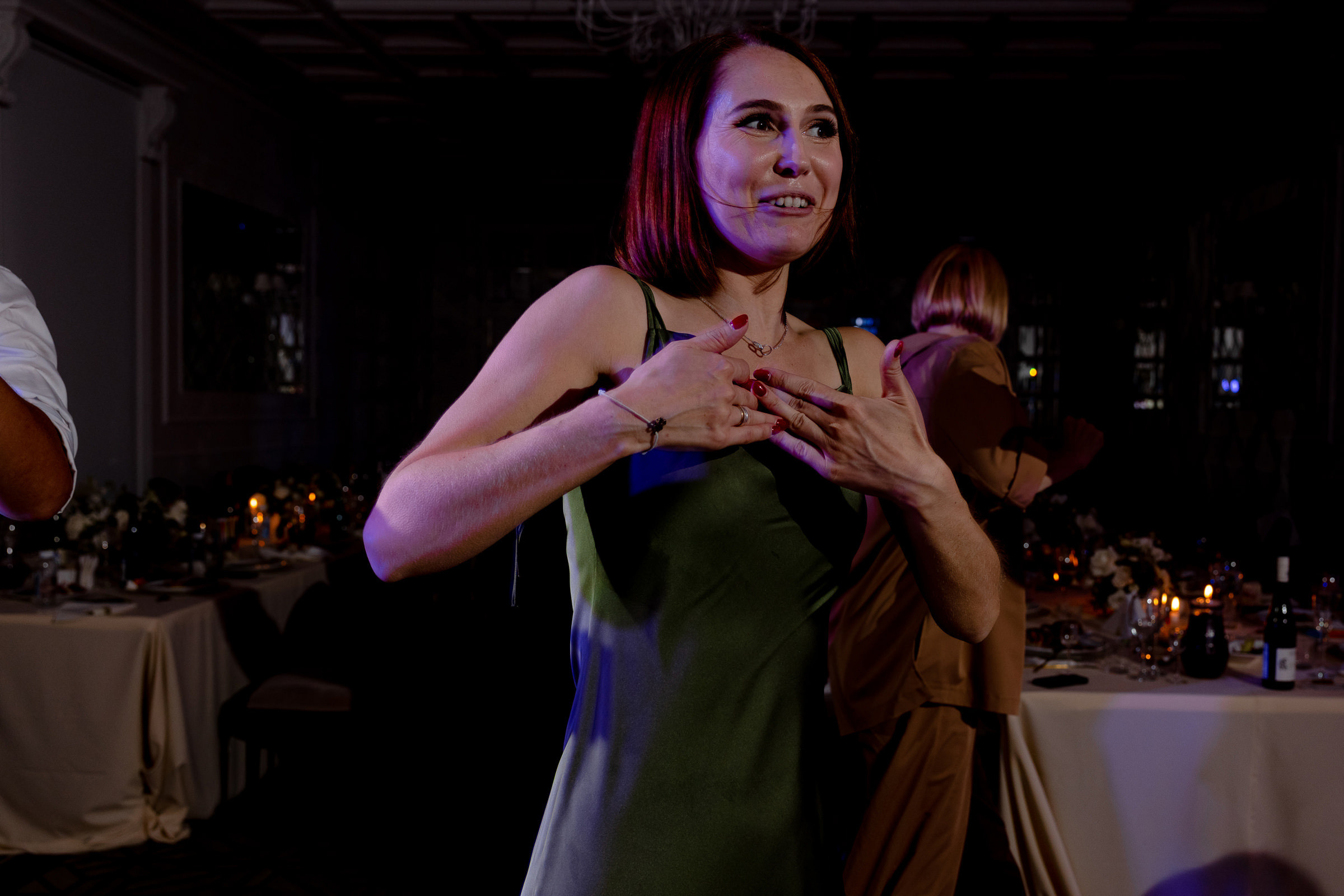 Лера и Сергей. Свадебный ужин при свечах. Свадебный фотограф Аня Милграм