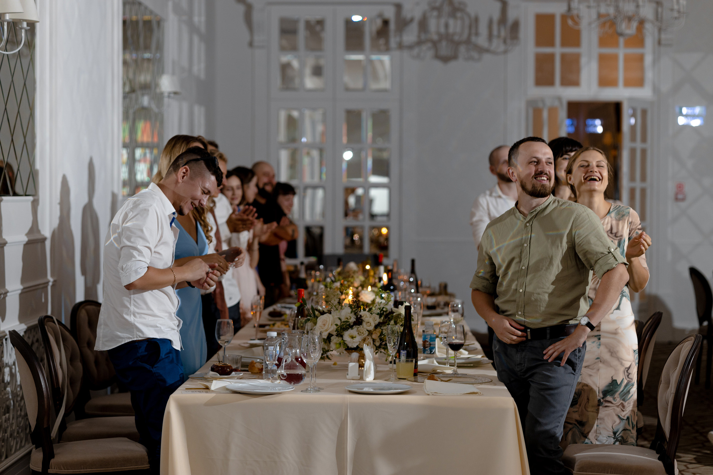 Лера и Сергей. Свадебный ужин при свечах. Свадебный фотограф Аня Милграм