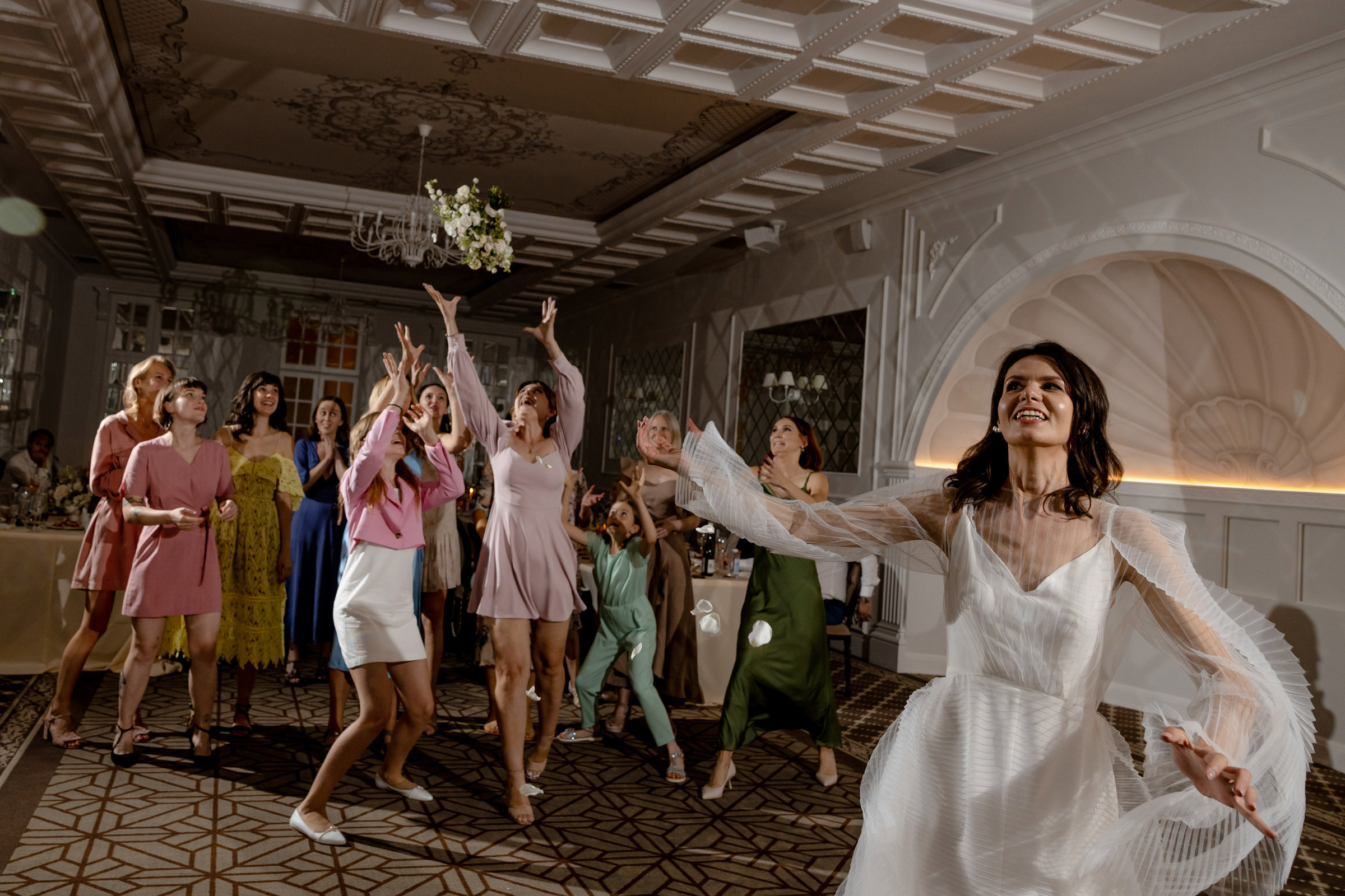 Лера и Сергей. Свадебный ужин при свечах. Свадебный фотограф Аня Милграм