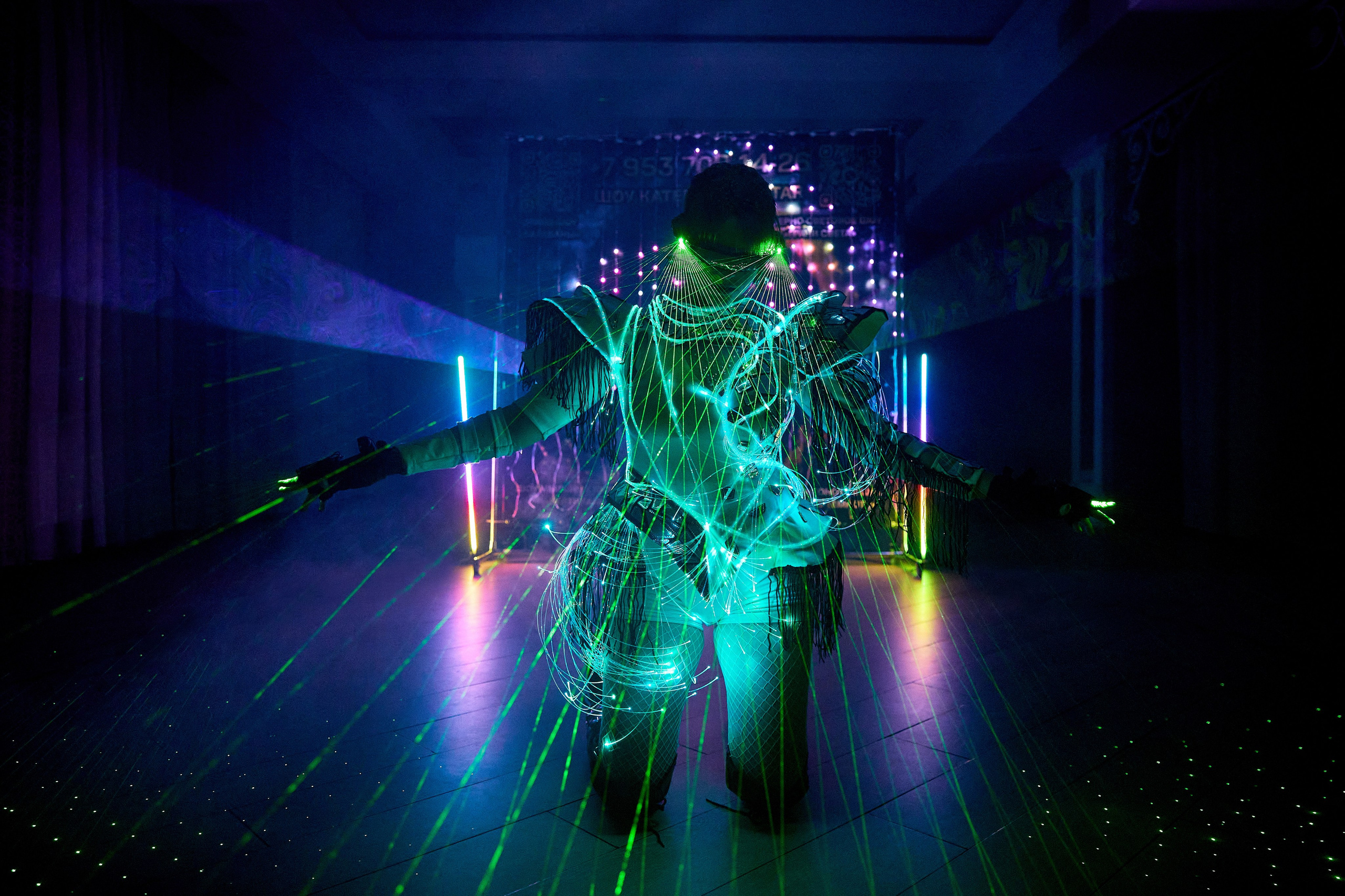 Лазерное шоу. Фотограф Александр Казин