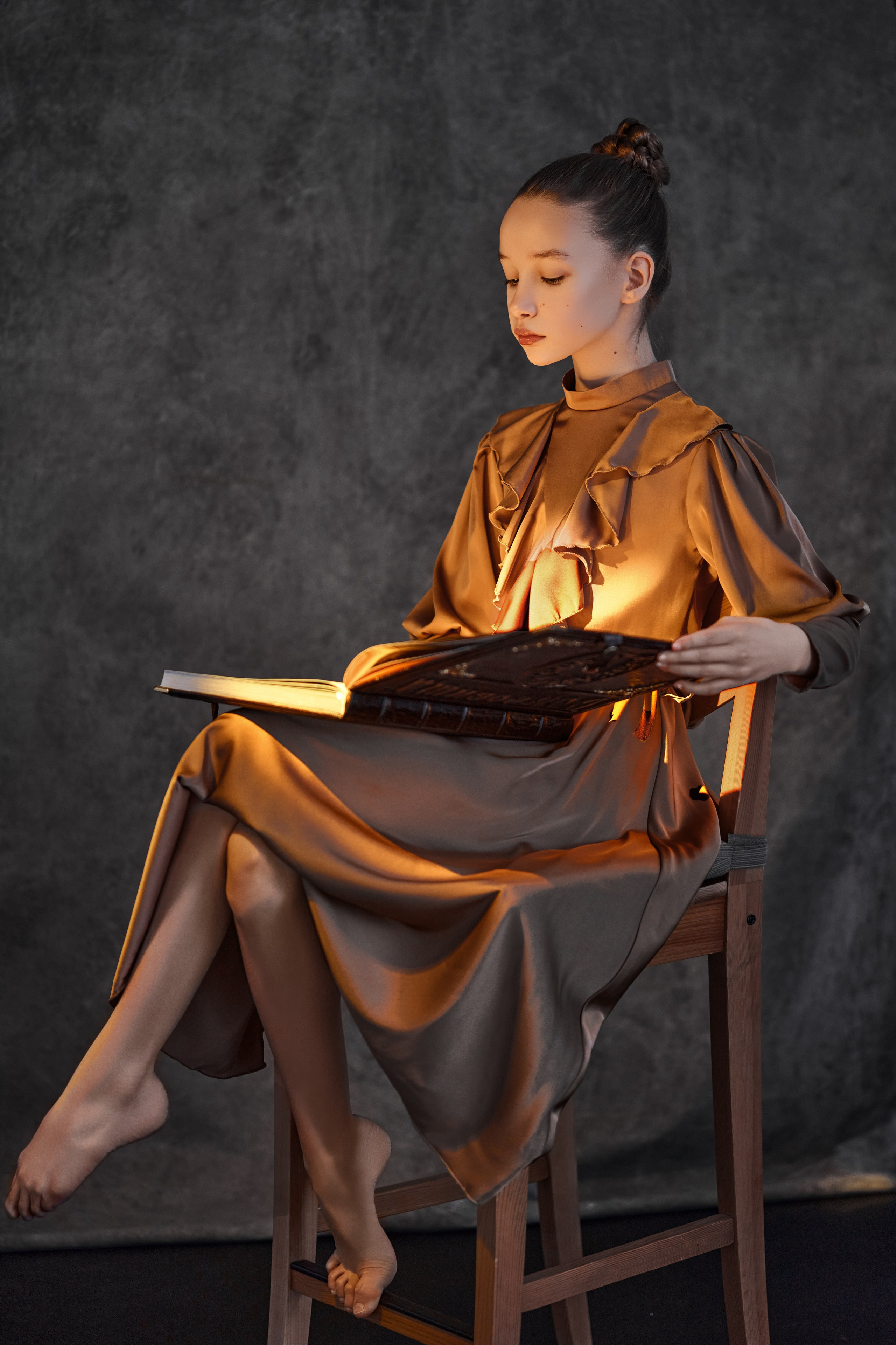 Девушка в фотостудии