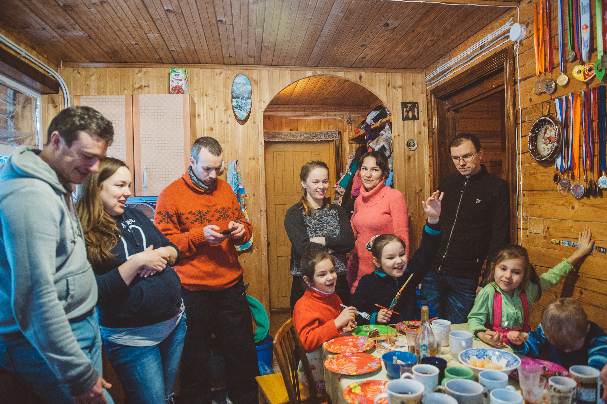 Зимняя семейная фотосессия в Подмосковье. Семейный фотограф в Москве Елена Снегирева