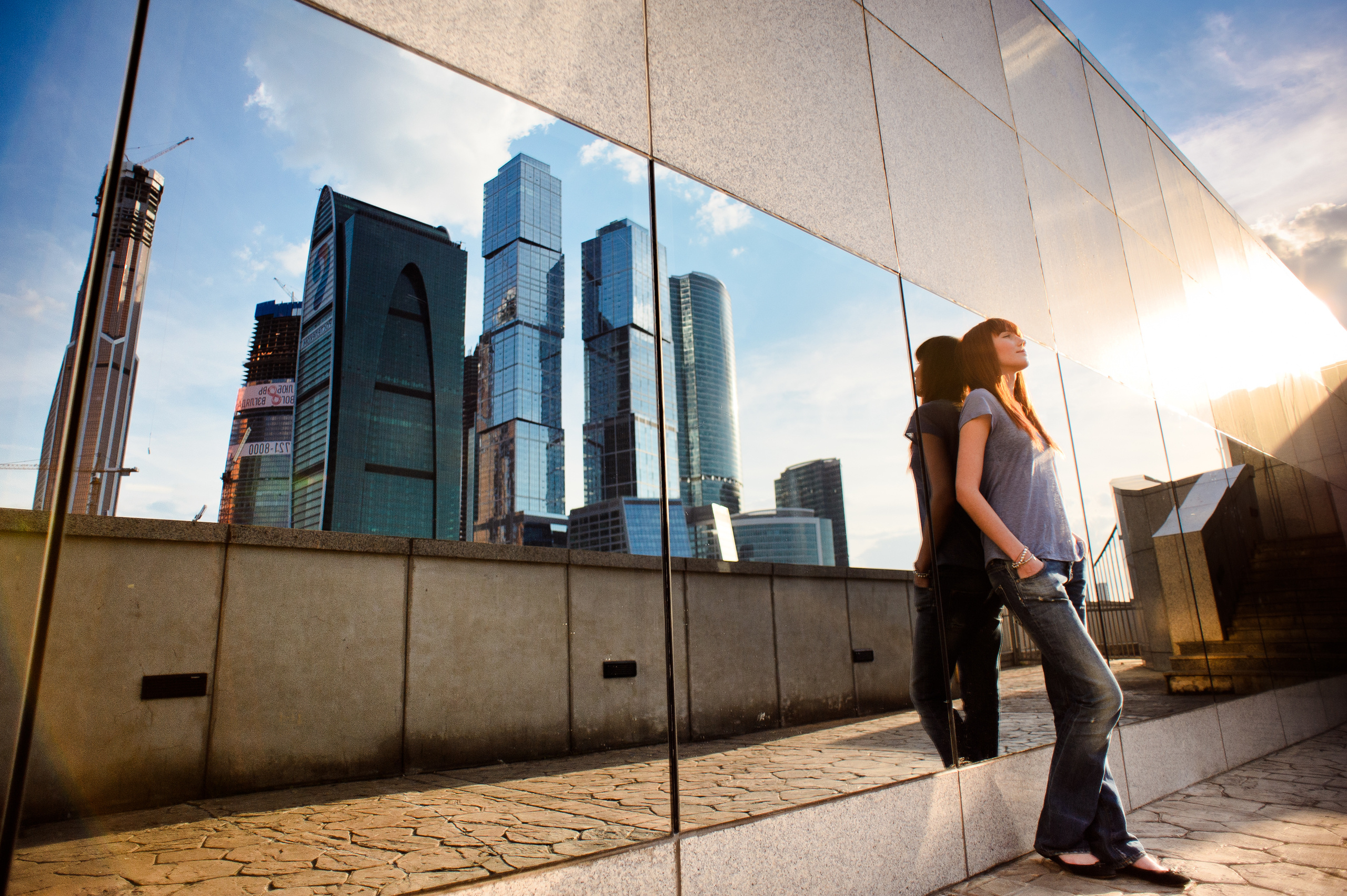 Портретная фотосессия девушки в Москва-Сити от фотографа Елена Снегирева