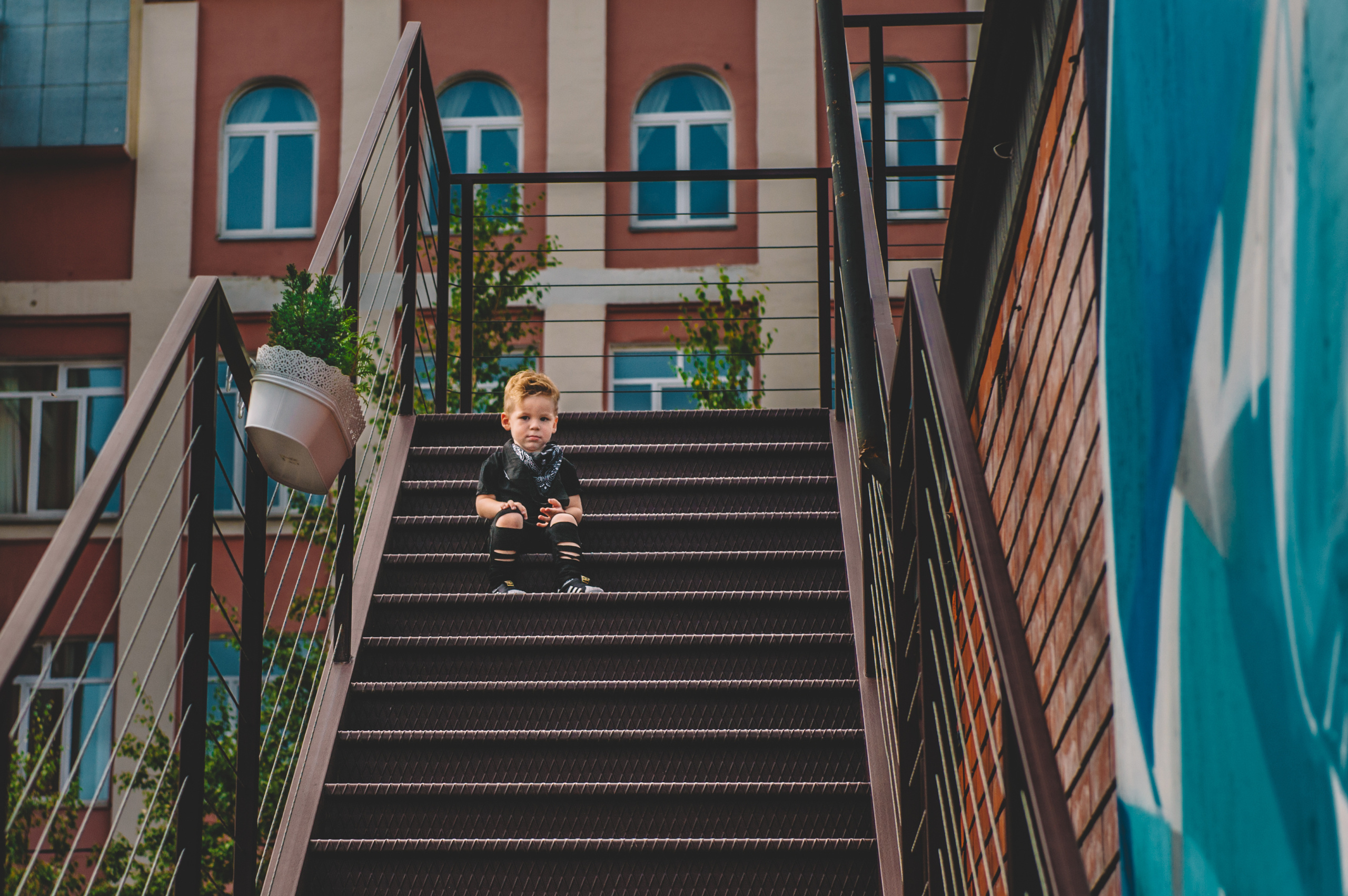 Семейная фотосессия на дизайн-заводе Флакон. Семейный фотограф в Москве Елена Снегирева
