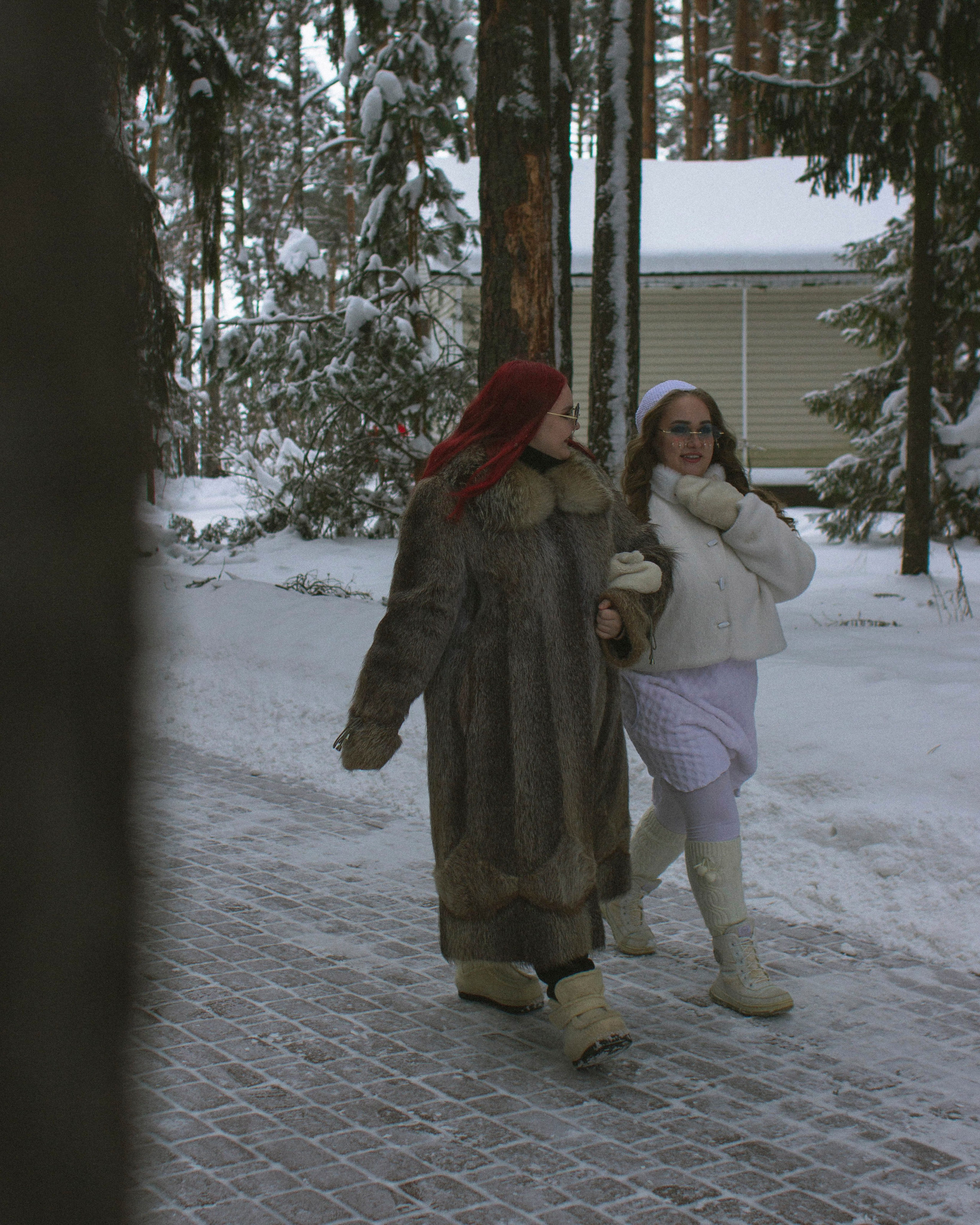 Съемка с подругой зимой 