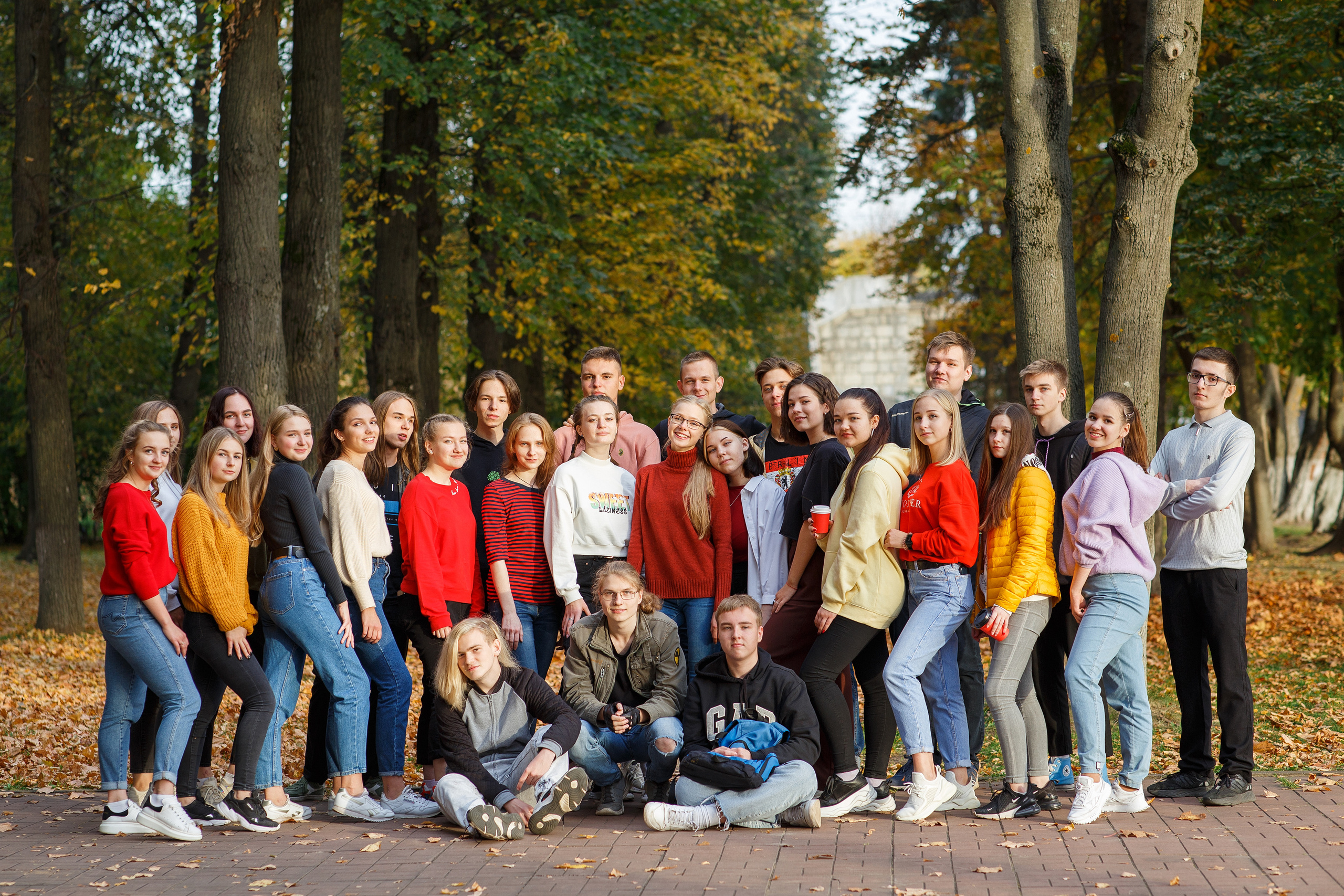 Фото класса на улице для выпускного альбома