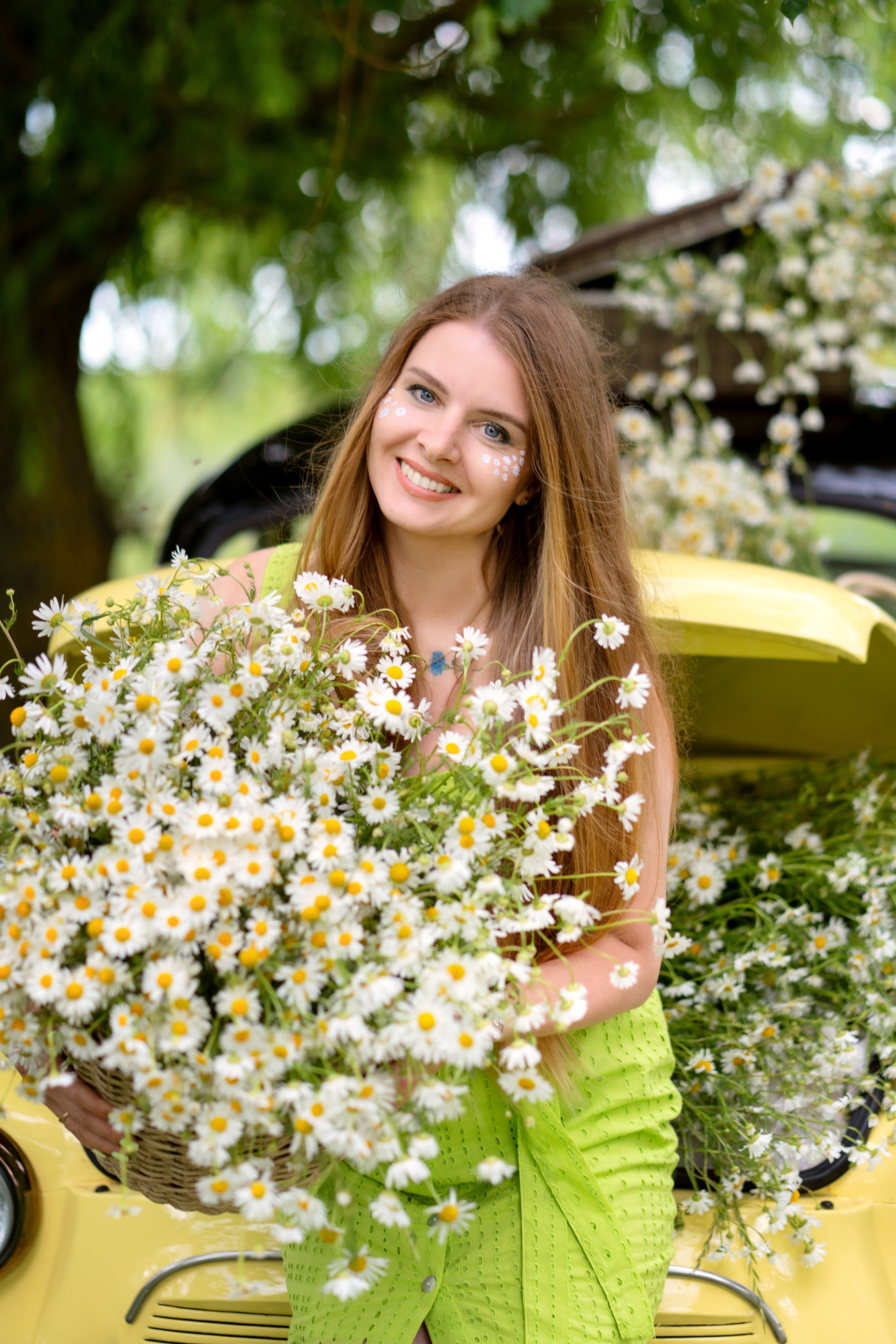 Фотодень Машина с ромашками. Семейный и свадебный фотограф Минск, Беларусь Анна Орловская