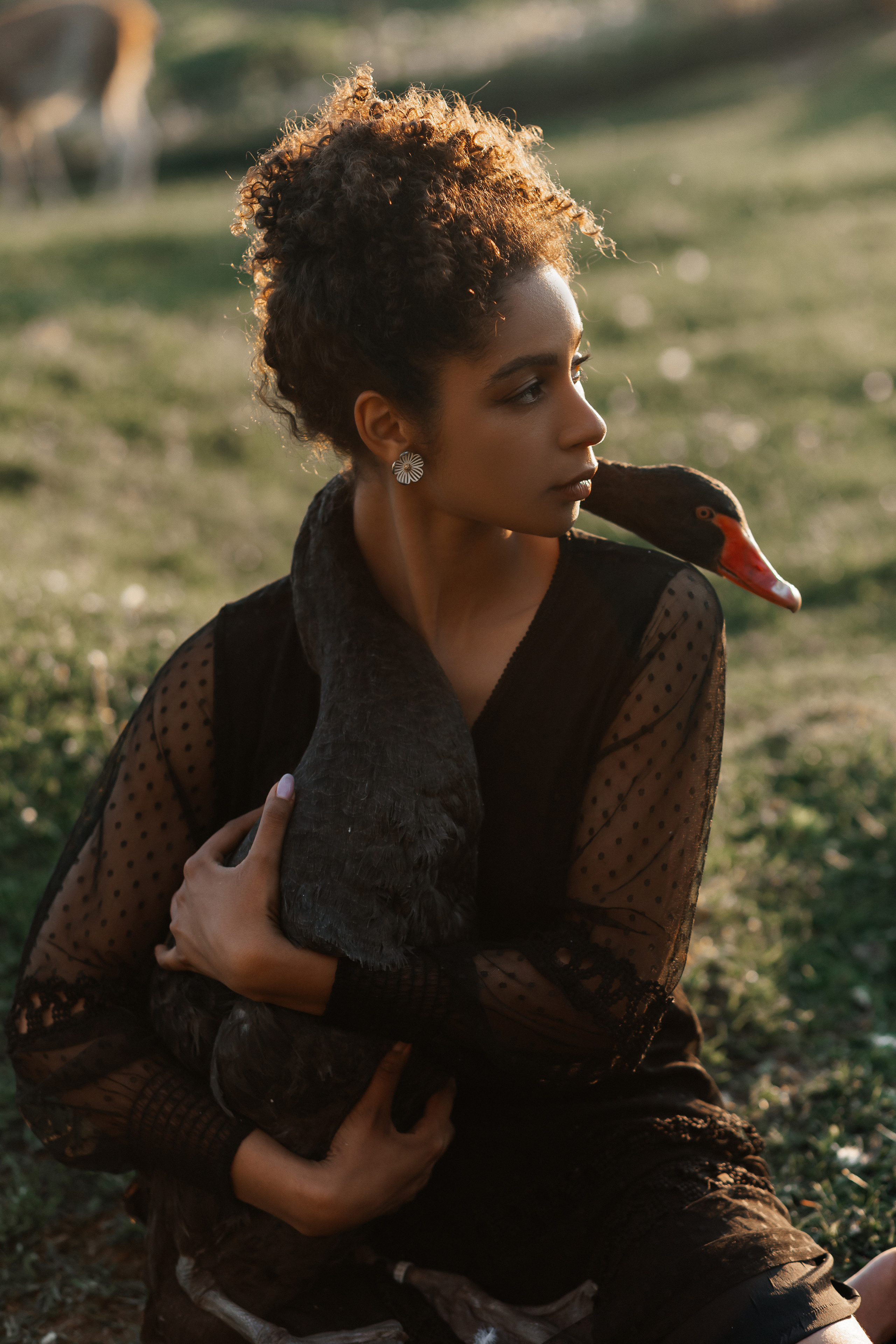 Амалия (съемка с лебедем). Фотограф Наталия Федосова, г. Москва. TG и Instagram @nataliya_raw