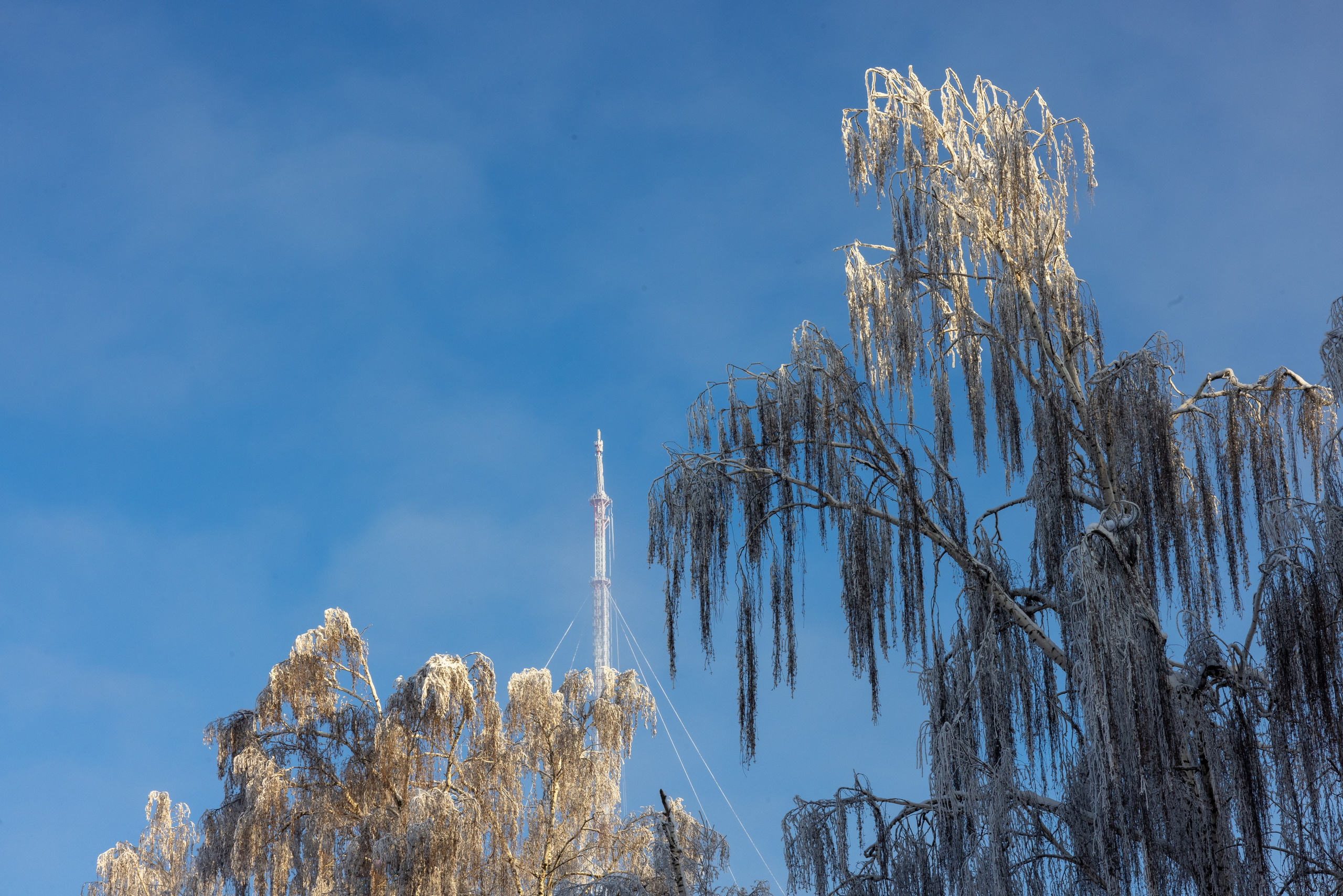 Телецентр. Башни «ОРТПЦ» в январкую стужу. Фотограф в Туле Крупский АнДРей. Фотостудия «КАДР71» в Туле