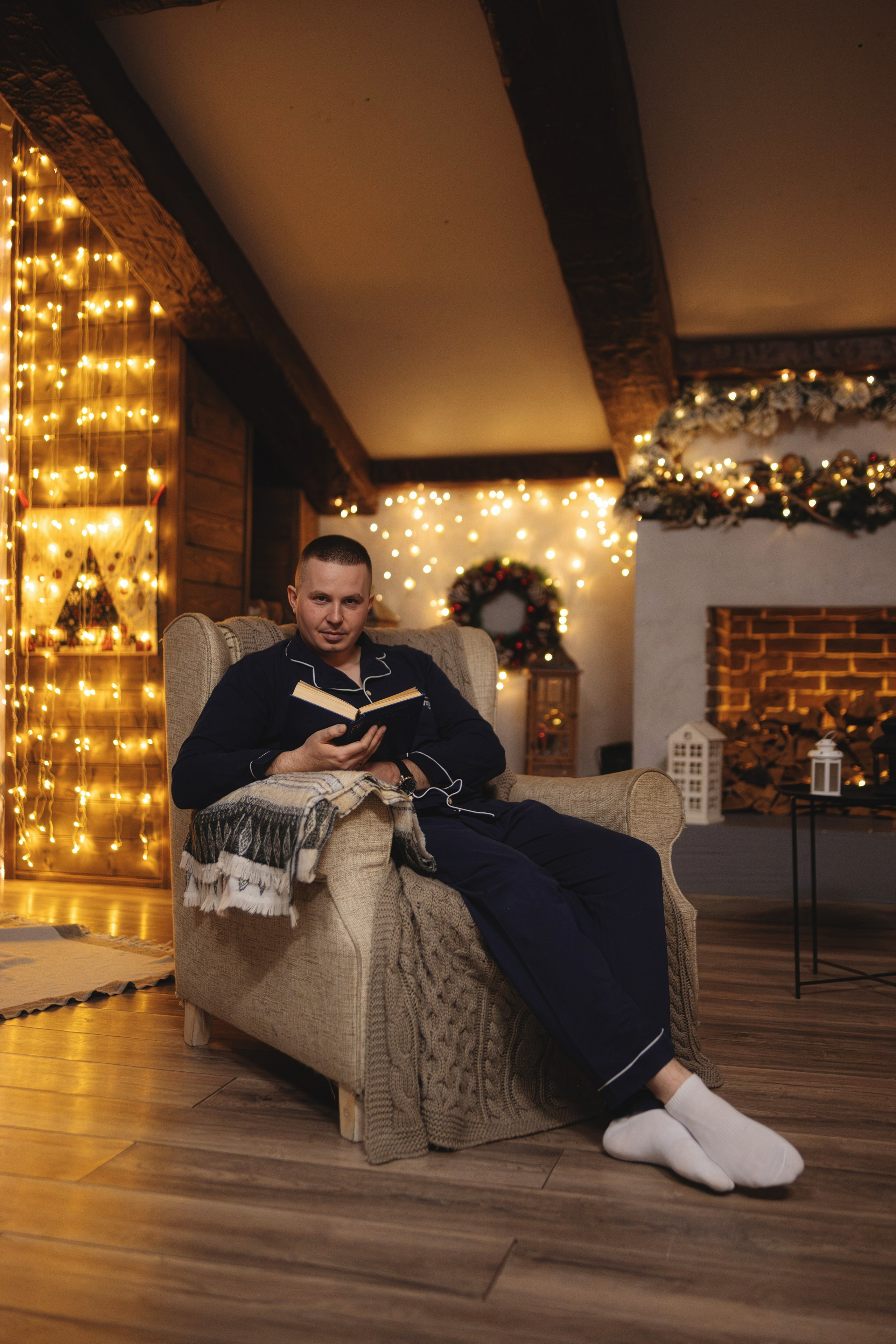 Семейная новогодняя фотосессия в пижамах. Семейный фотограф в Москве 📸